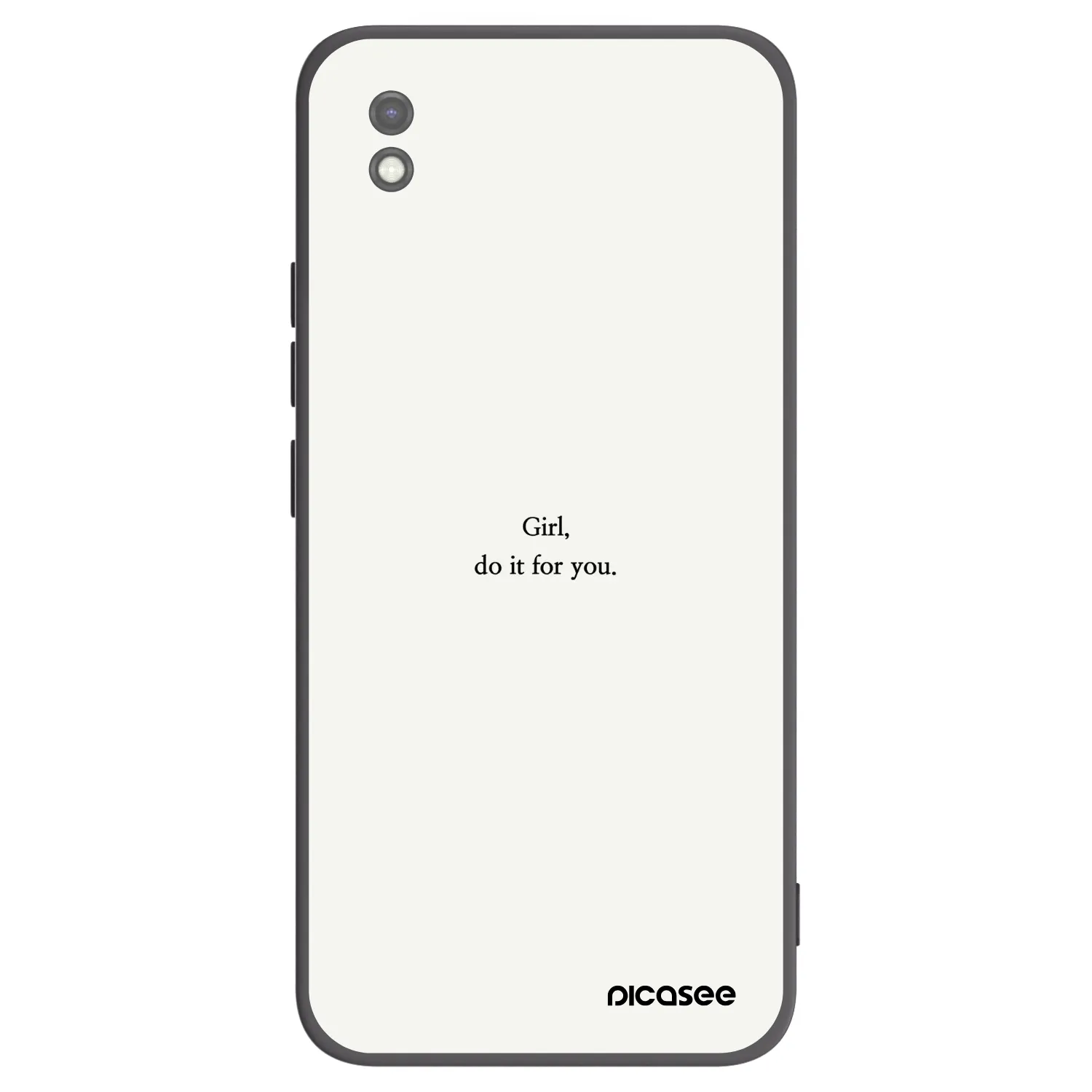 Picasee silikonowe czarne etui na Xiaomi Redmi 9AT - Girl, do it for you