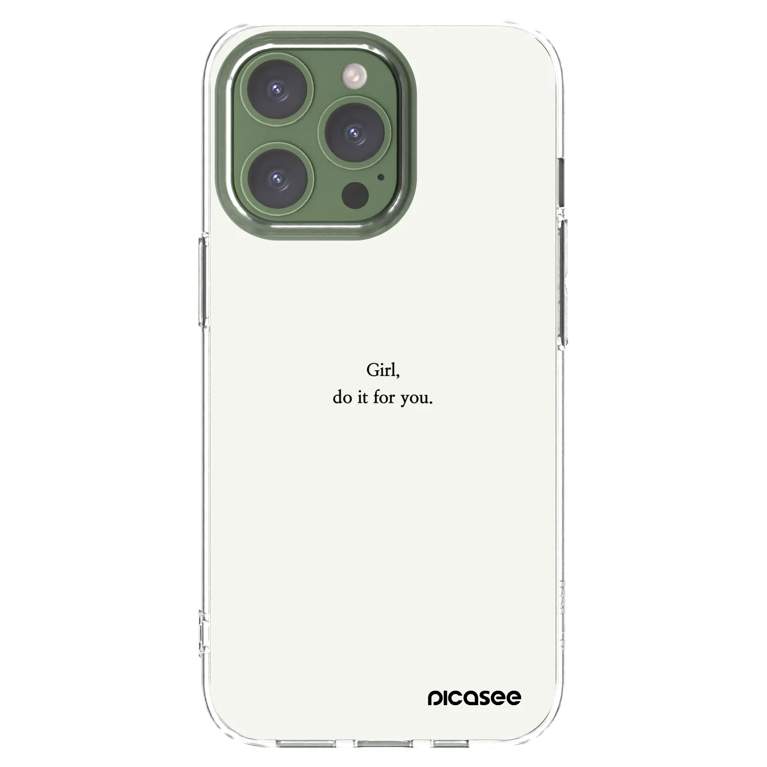 Picasee silikonowe przeźroczyste etui na Apple iPhone 13 Pro - Girl, do it for you