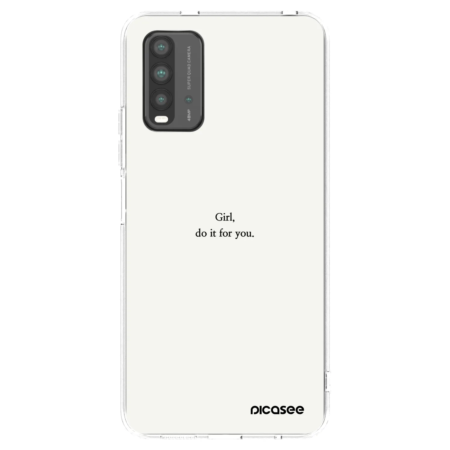Picasee silikonowe przeźroczyste etui na Xiaomi Redmi 9T - Girl, do it for you