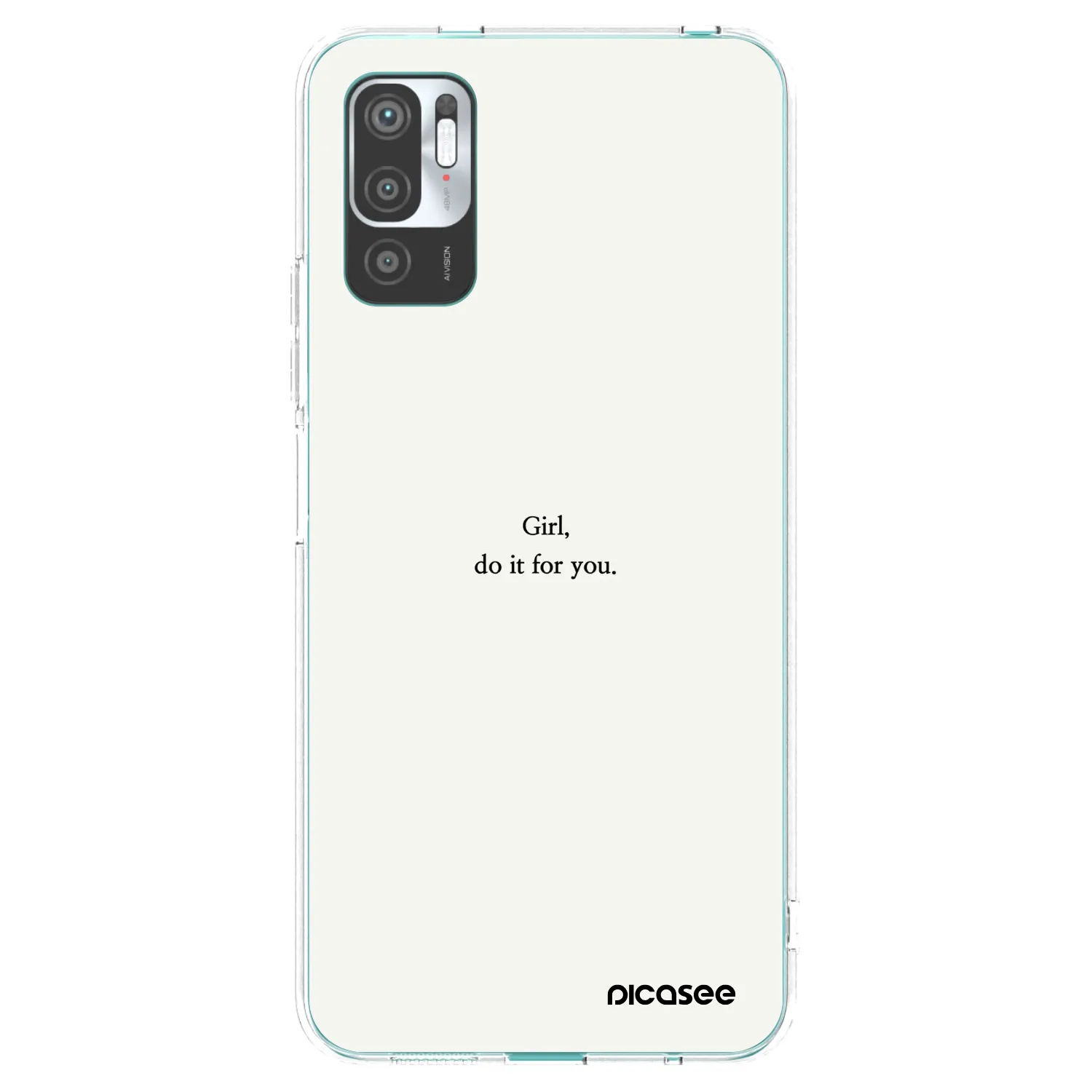 Picasee silikonowe przeźroczyste etui na Xiaomi Redmi Note 10 5G - Girl, do it for you