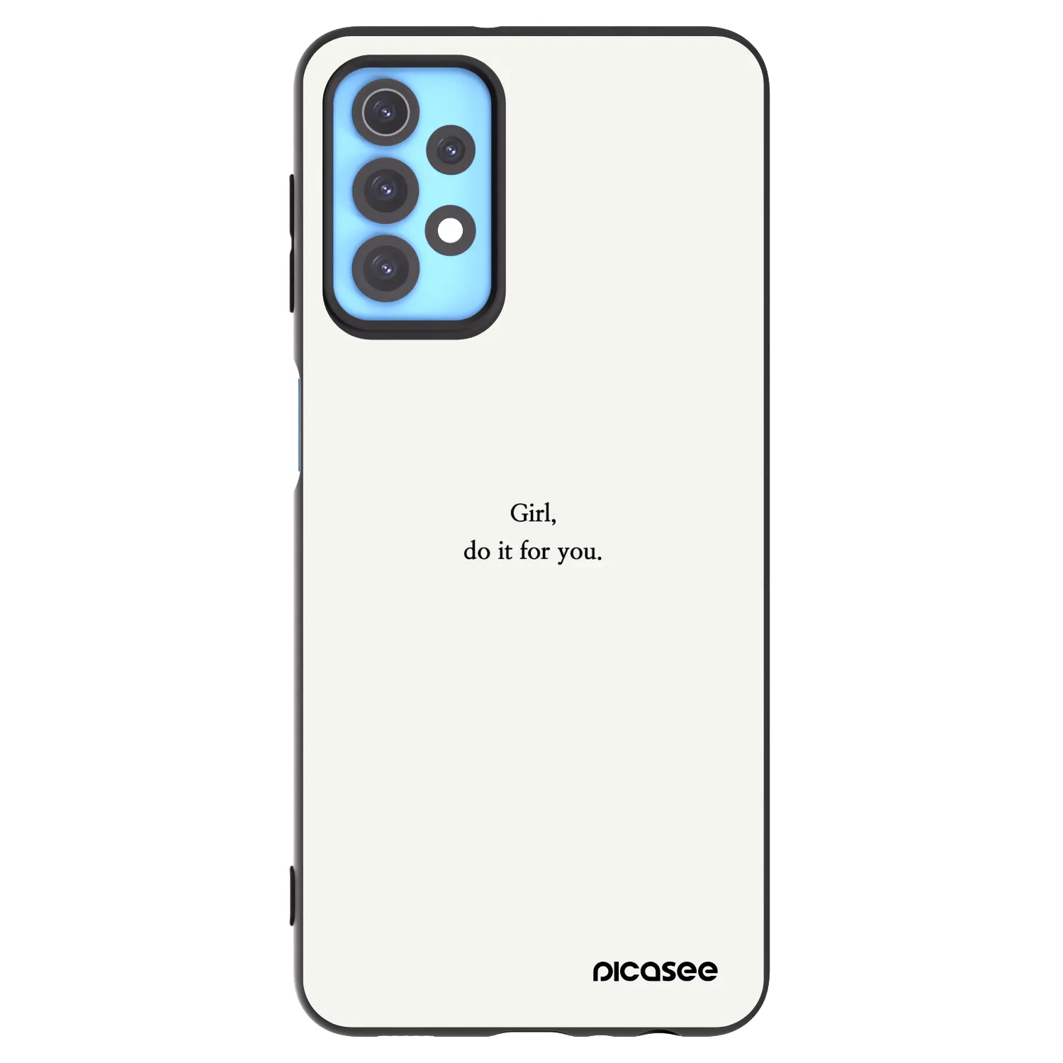 Picasee silikonowe czarne etui na Samsung Galaxy A32 4G SM-A325F - Girl, do it for you