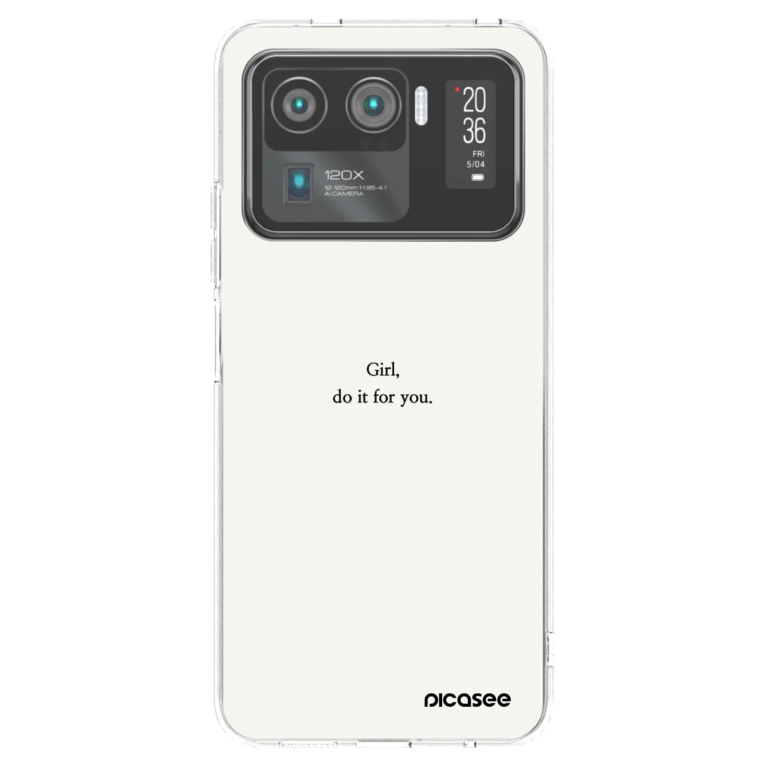 Picasee silikonowe przeźroczyste etui na Xiaomi Mi 11 Ultra - Girl, do it for you