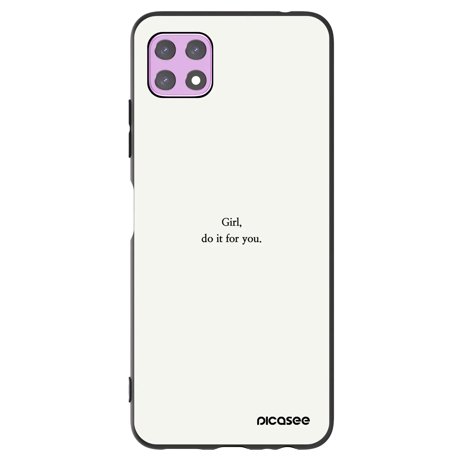 Picasee silikonowe czarne etui na Samsung Galaxy A22 A226B 5G - Girl, do it for you