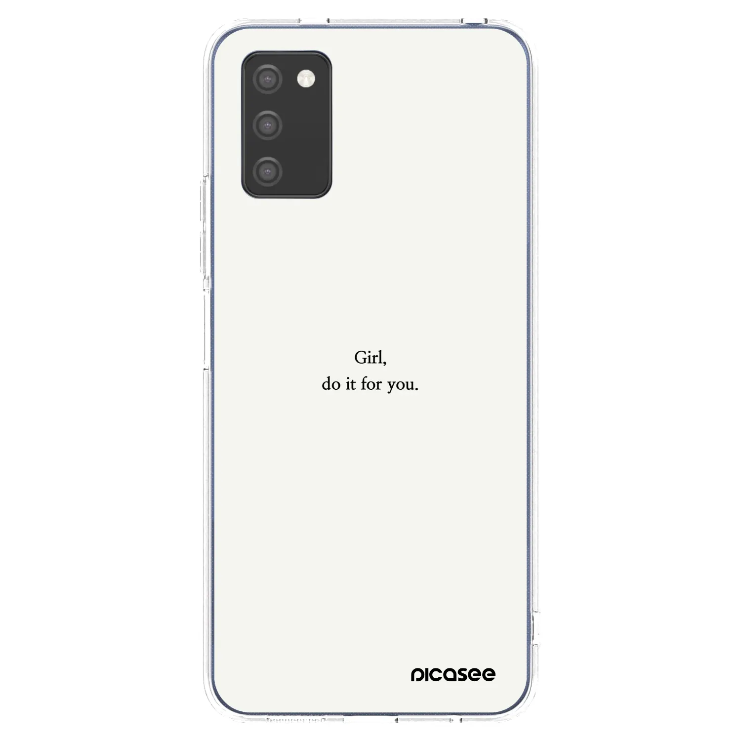 Picasee silikonowe przeźroczyste etui na Samsung Galaxy A02s A025G - Girl, do it for you