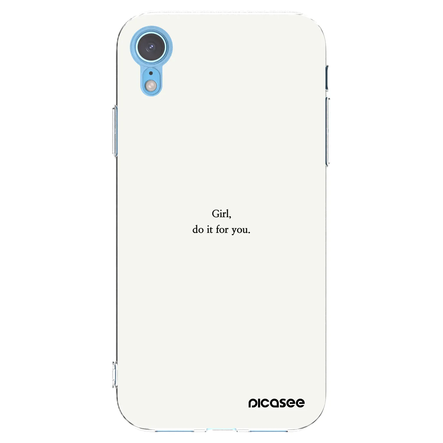 Picasee silikonowe przeźroczyste etui na Apple iPhone XR - Girl, do it for you