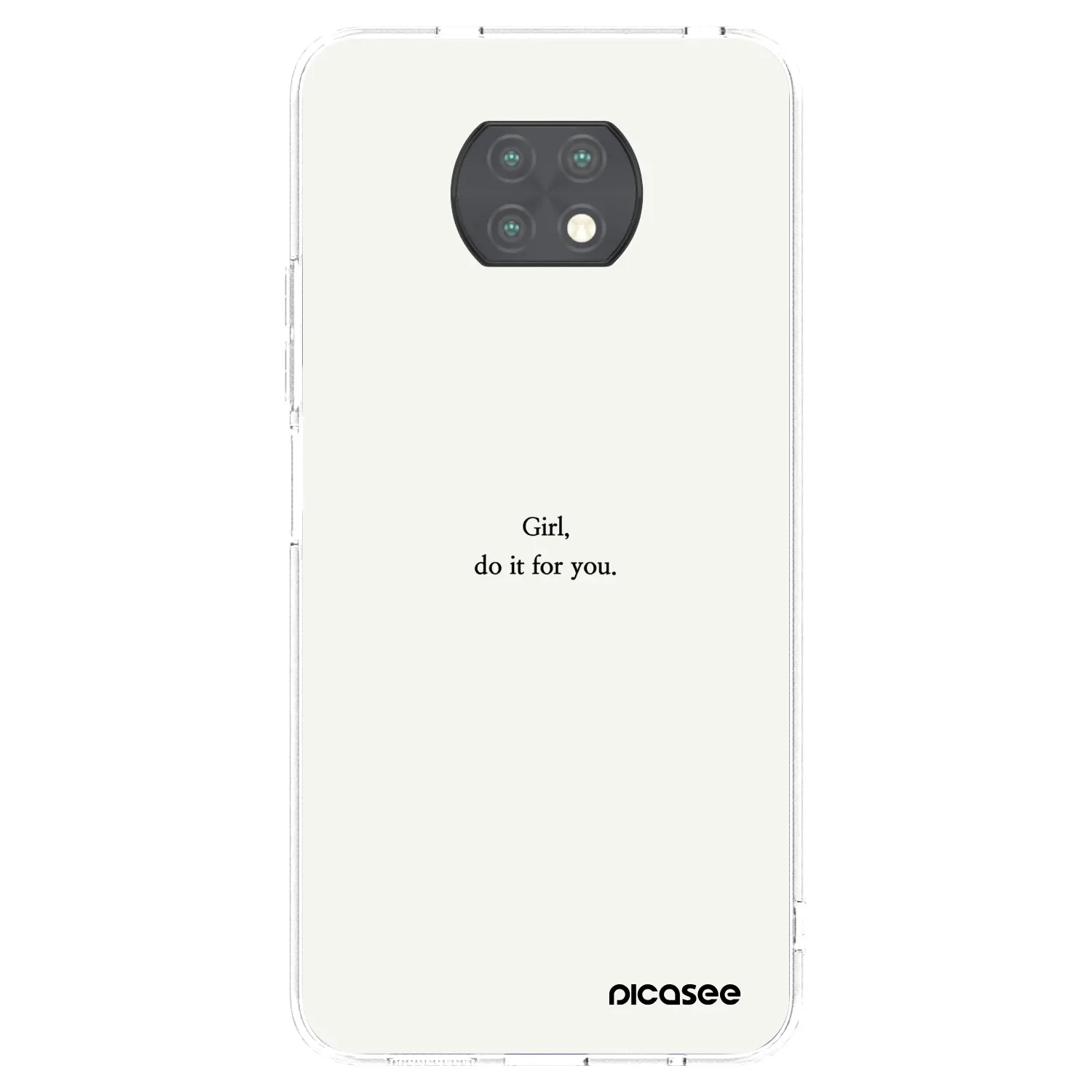 Picasee silikonowe przeźroczyste etui na Xiaomi Redmi Note 9T - Girl, do it for you
