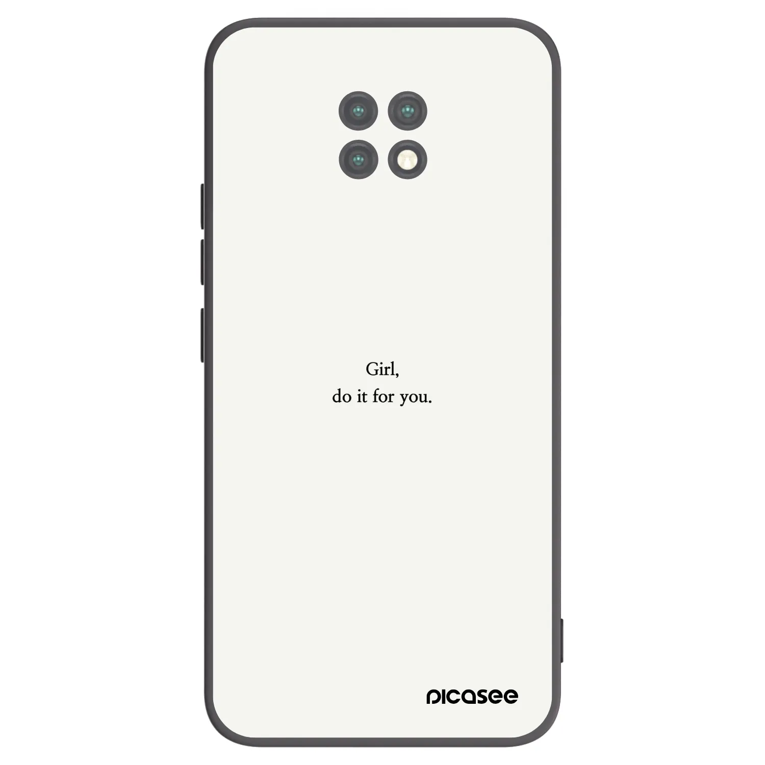 Picasee silikonowe czarne etui na Xiaomi Redmi Note 9T - Girl, do it for you
