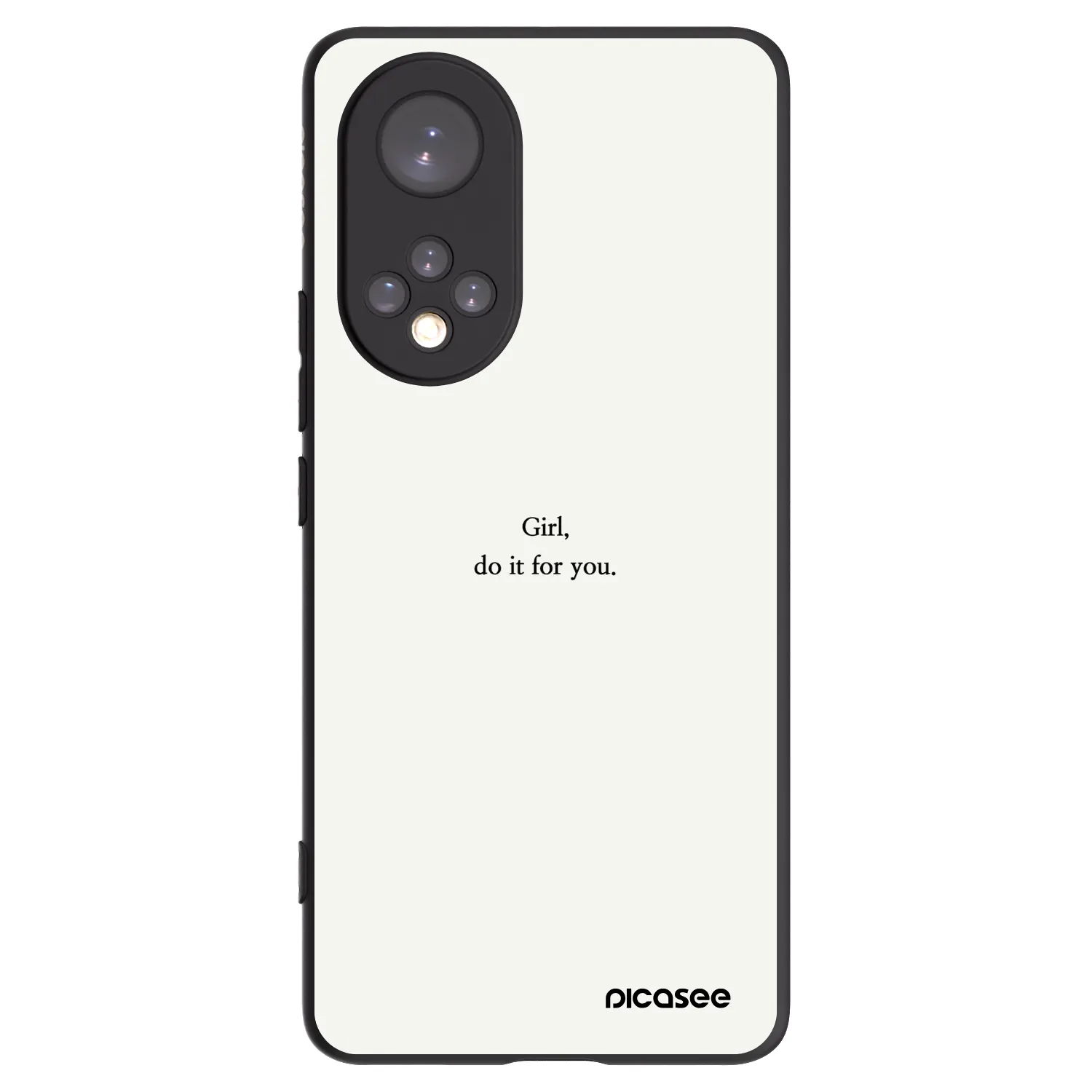 Picasee silikonowe czarne etui na Huawei Nova 9 - Girl, do it for you