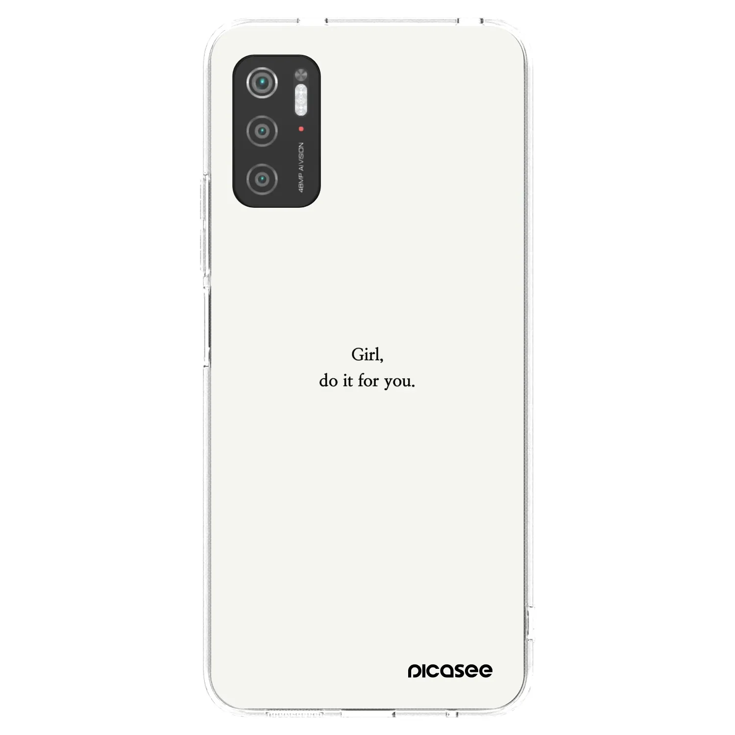 Picasee silikonowe przeźroczyste etui na Xiaomi Poco M3 Pro 5G - Girl, do it for you