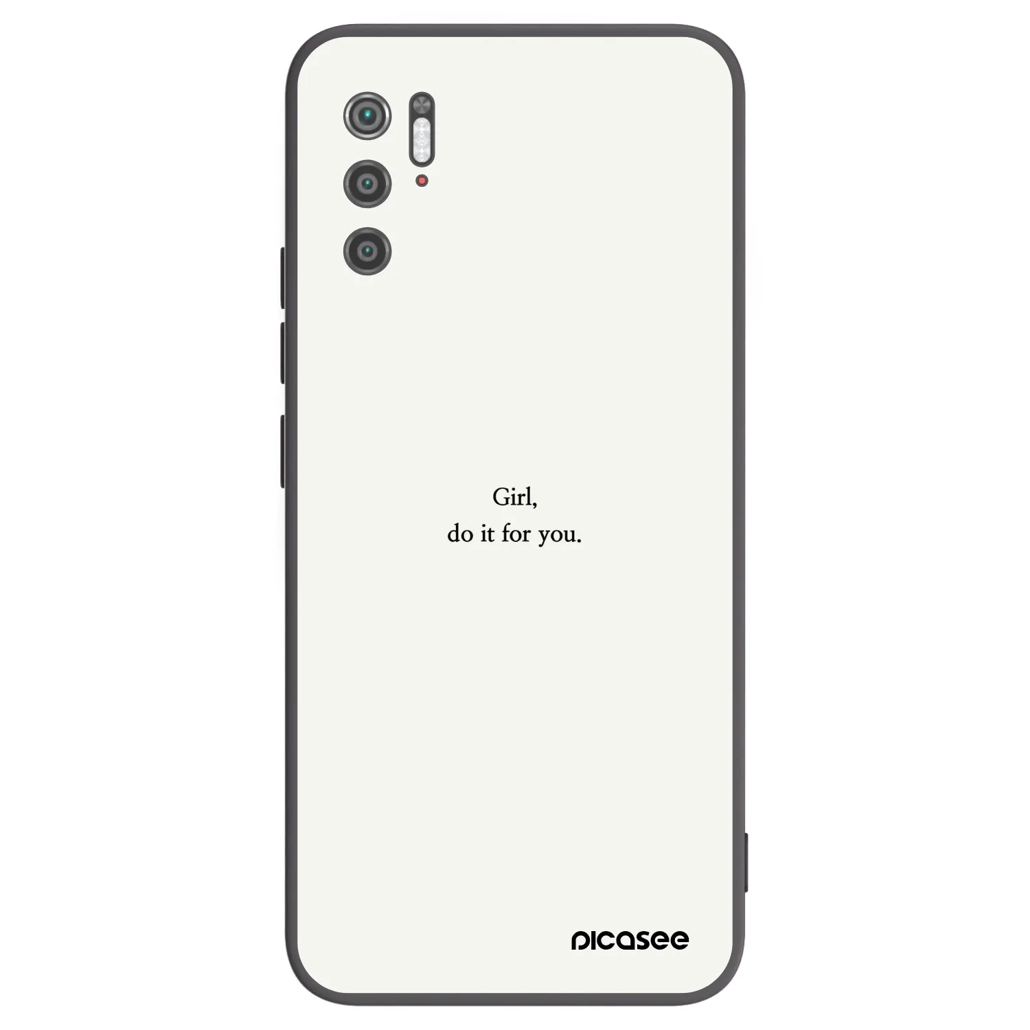 Picasee silikonowe czarne etui na Xiaomi Poco M3 Pro 5G - Girl, do it for you