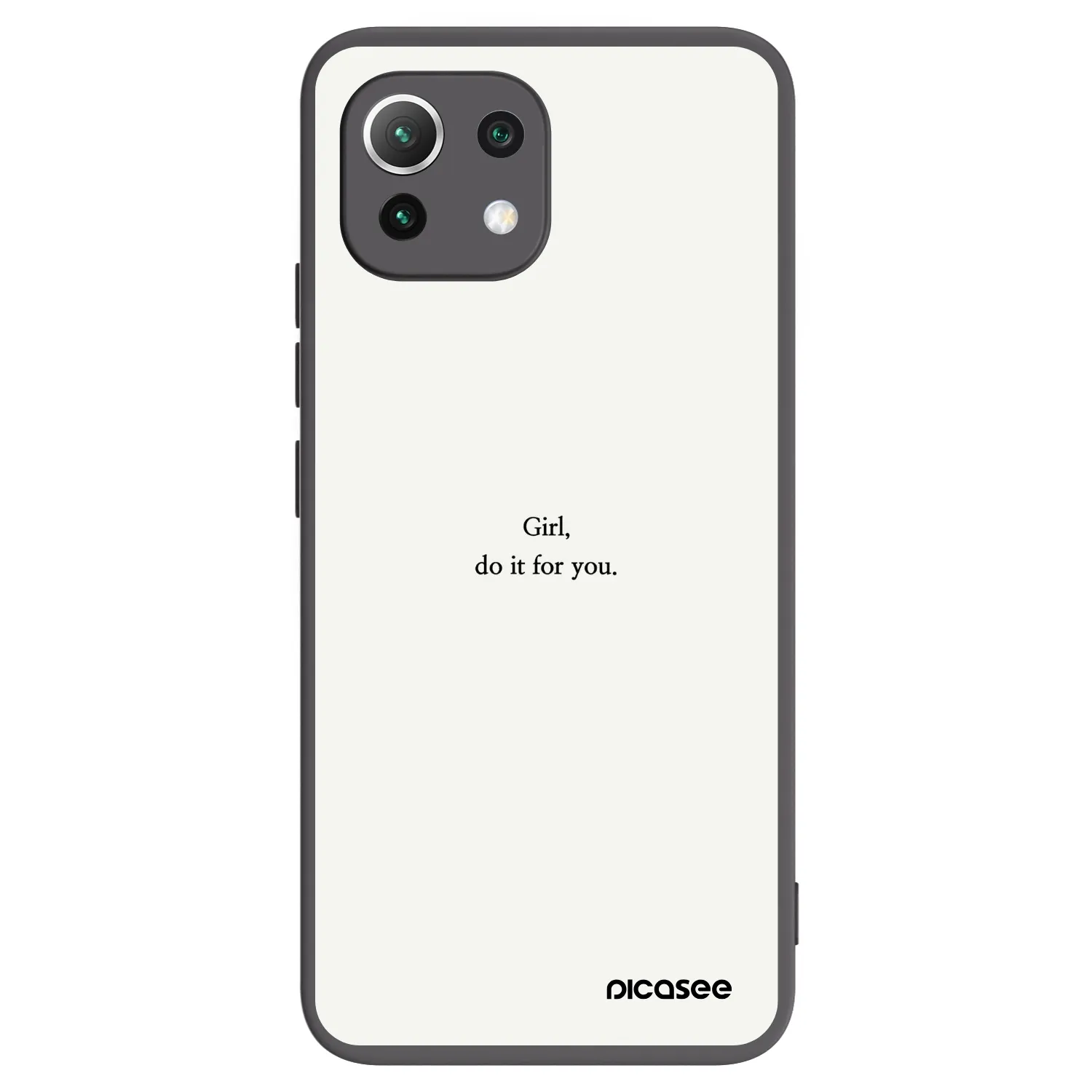 Picasee silikonowe czarne etui na Xiaomi 11 Lite 5G NE - Girl, do it for you