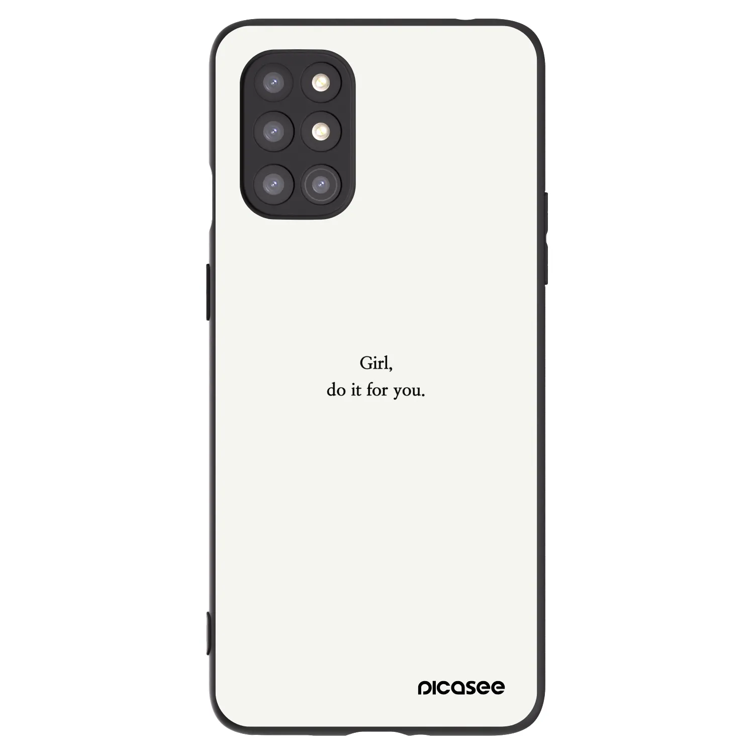 Picasee silikonowe czarne etui na OnePlus 8T - Girl, do it for you