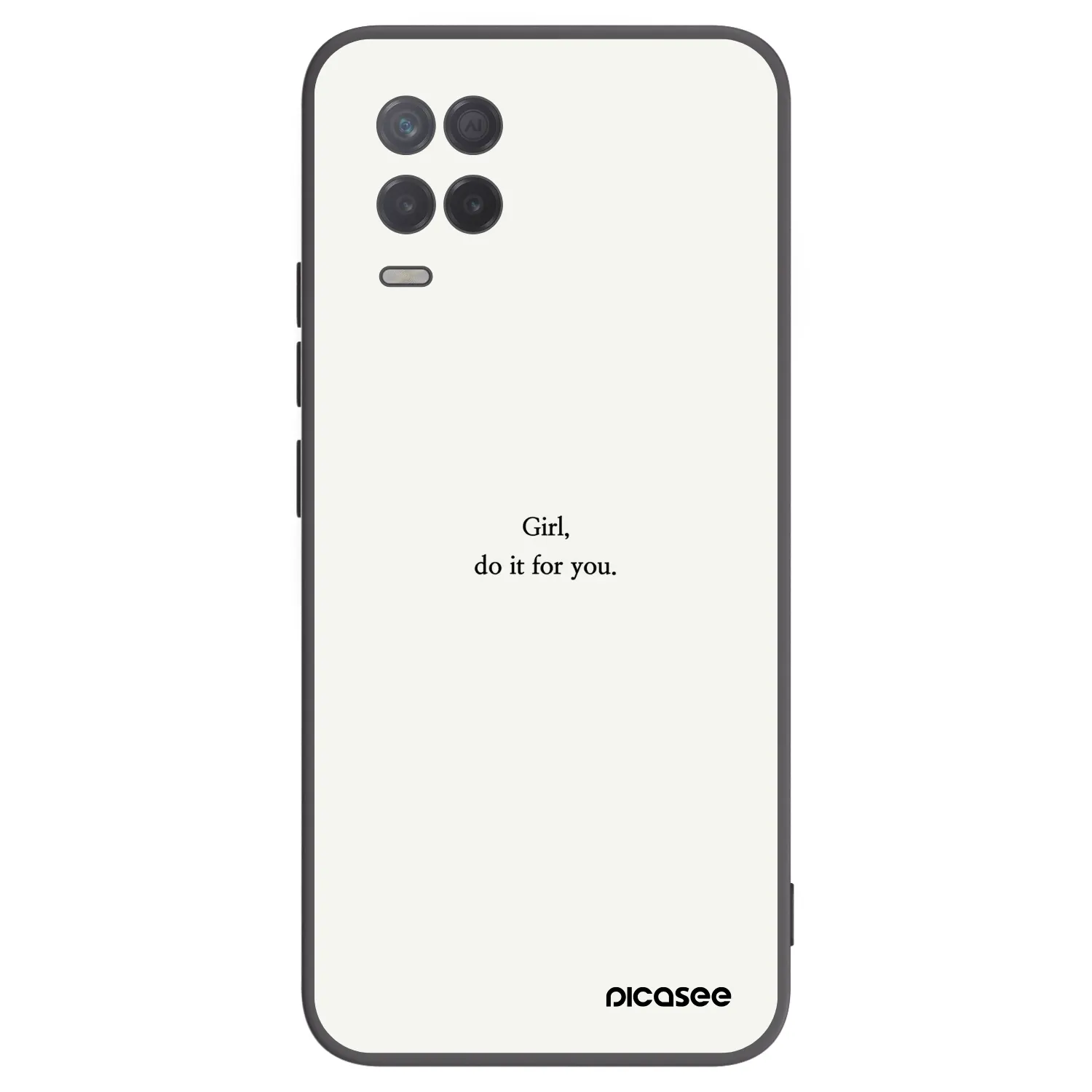 Picasee silikonowe czarne etui na Realme 8 5G - Girl, do it for you