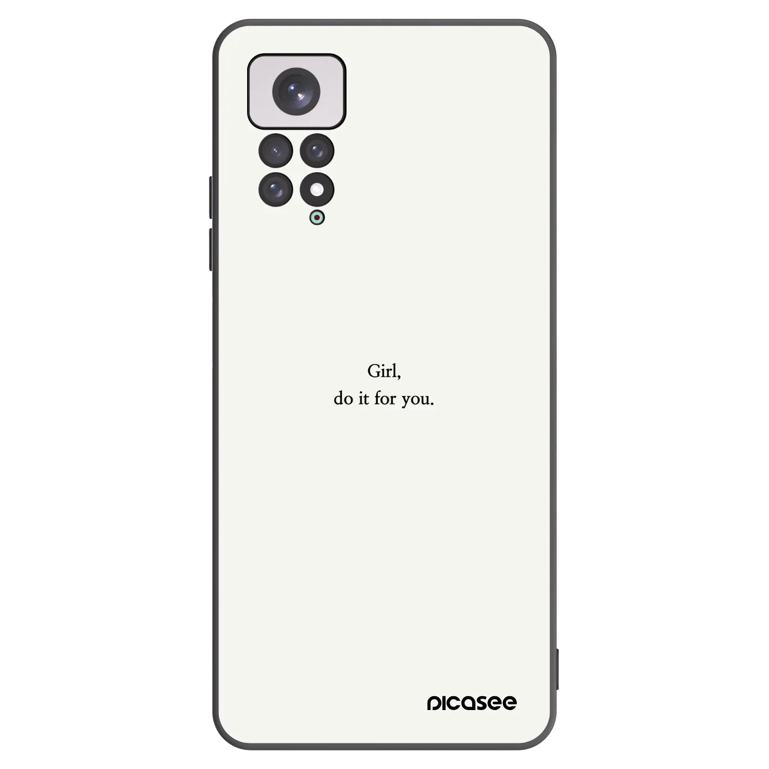Picasee silikonowe czarne etui na Xiaomi Redmi Note 11 - Girl, do it for you