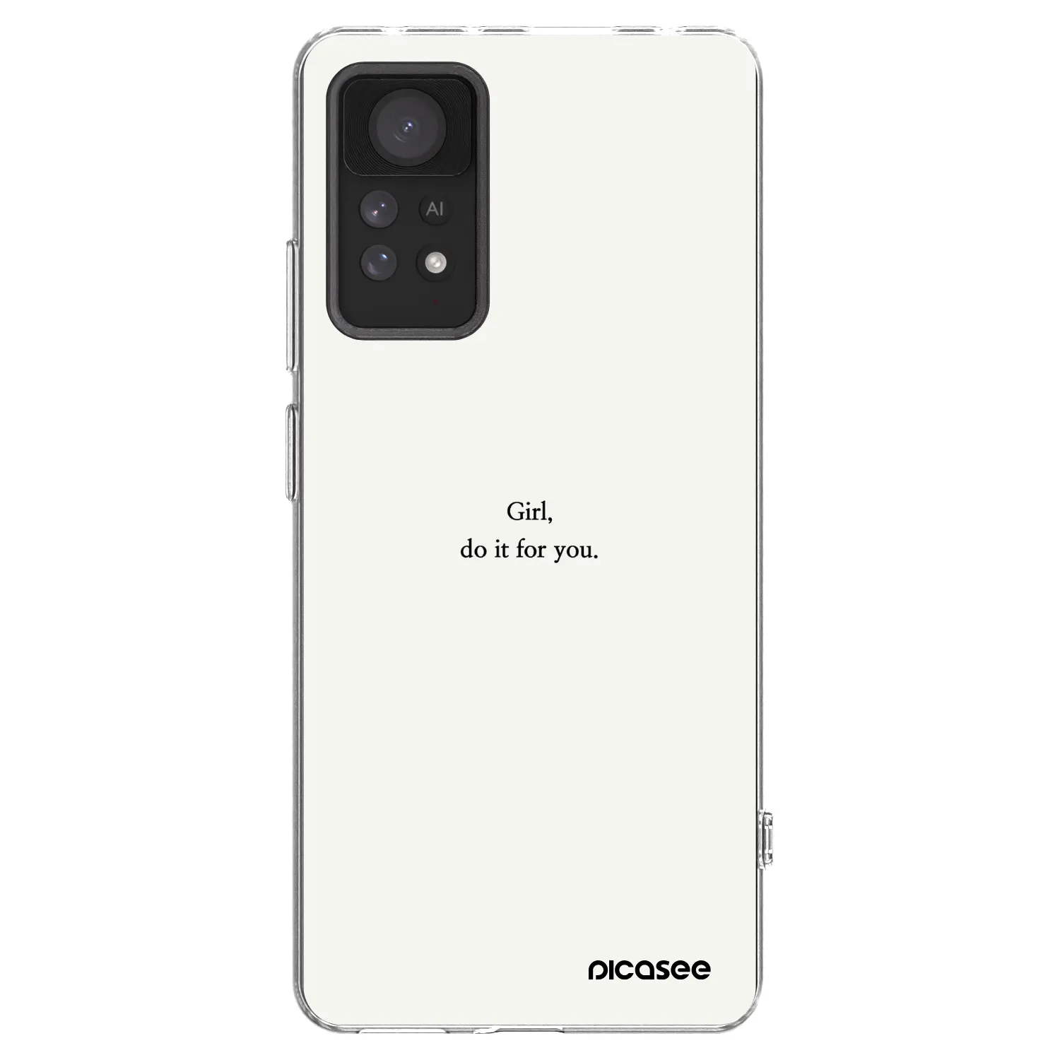 Picasee silikonowe przeźroczyste etui na Xiaomi Redmi Note 11 Pro 5G - Girl, do it for you