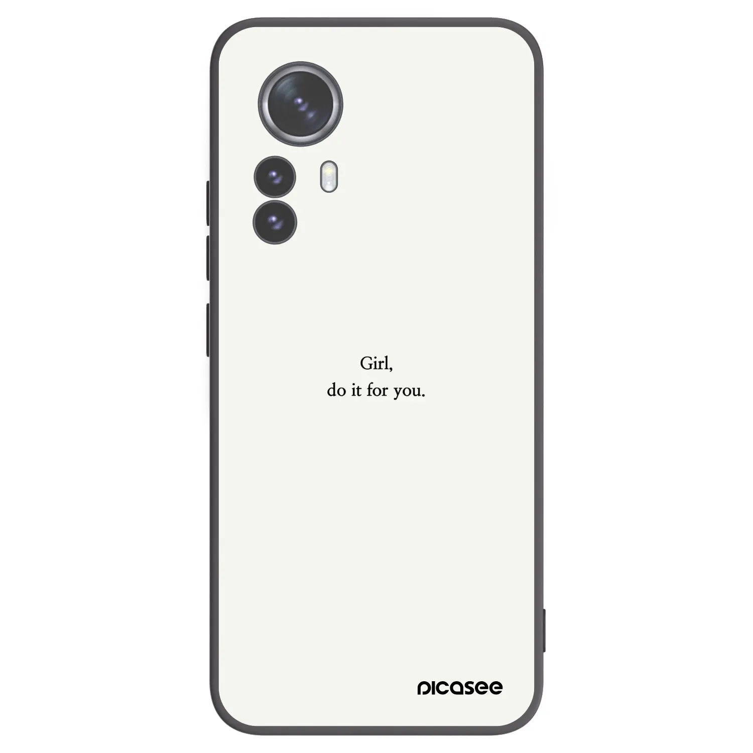 Picasee silikonowe czarne etui na Xiaomi 12 Pro - Girl, do it for you