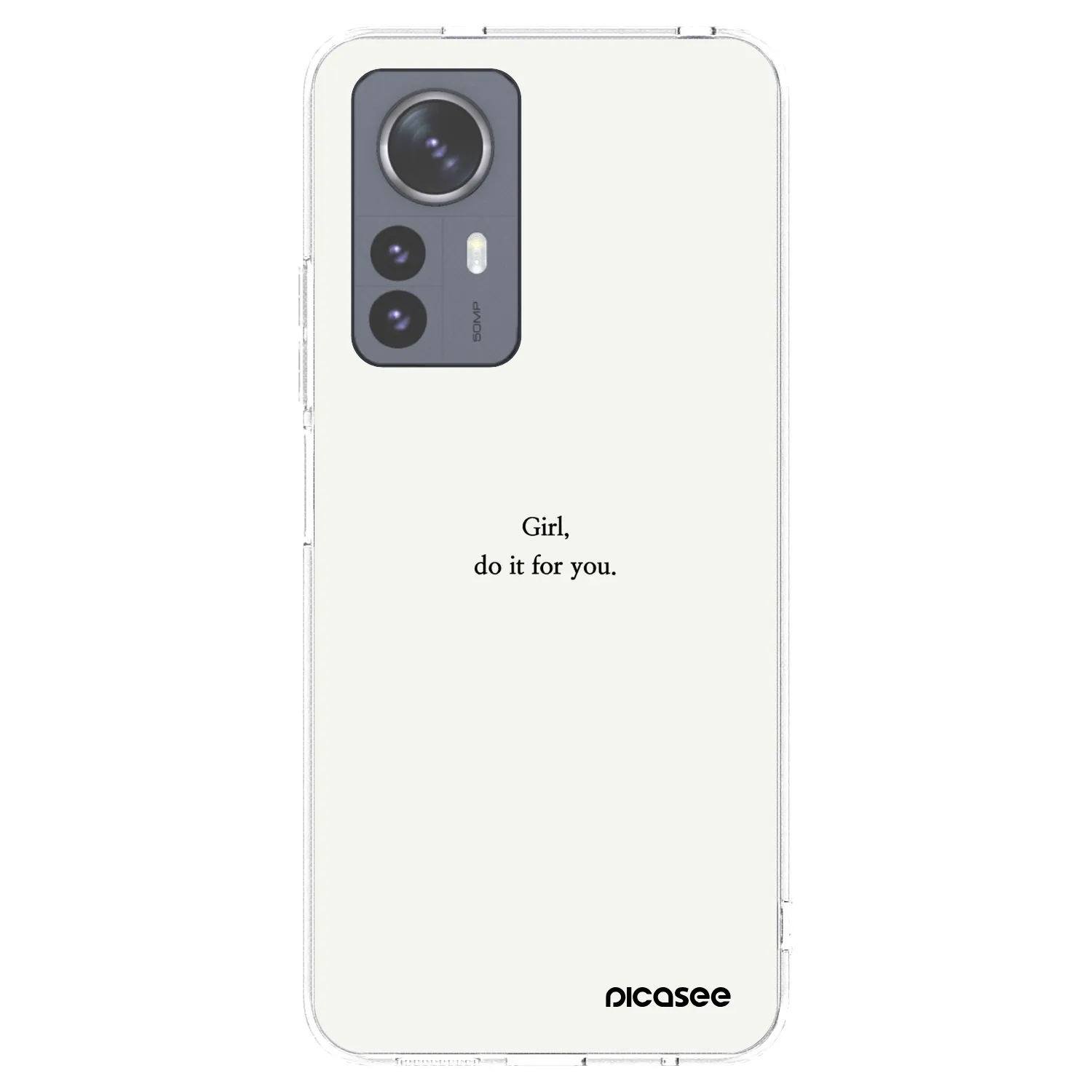 Picasee silikonowe przeźroczyste etui na Xiaomi 12 Pro - Girl, do it for you