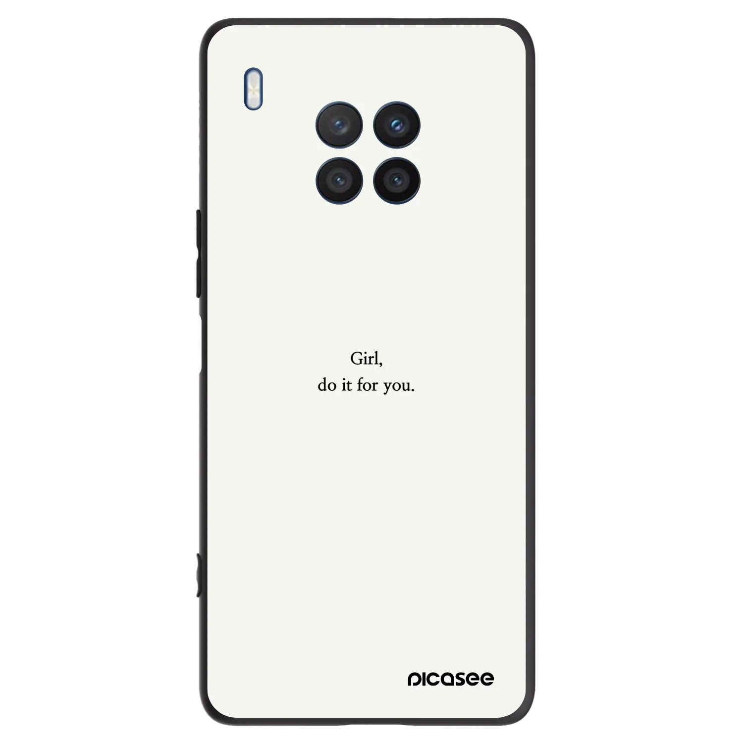 Picasee silikonowe czarne etui na Honor 50 Lite - Girl, do it for you