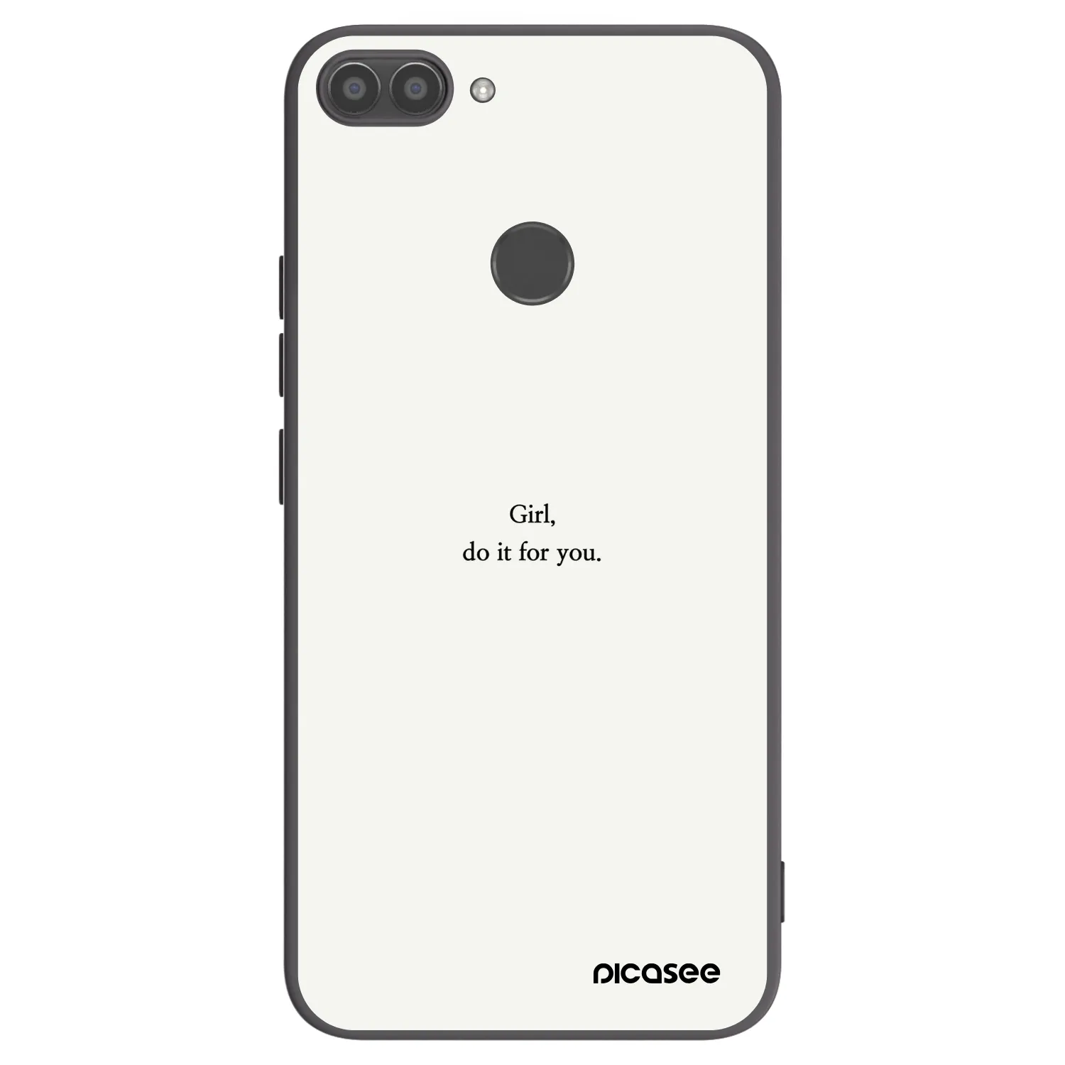 Picasee silikonowe czarne etui na Huawei P Smart - Girl, do it for you