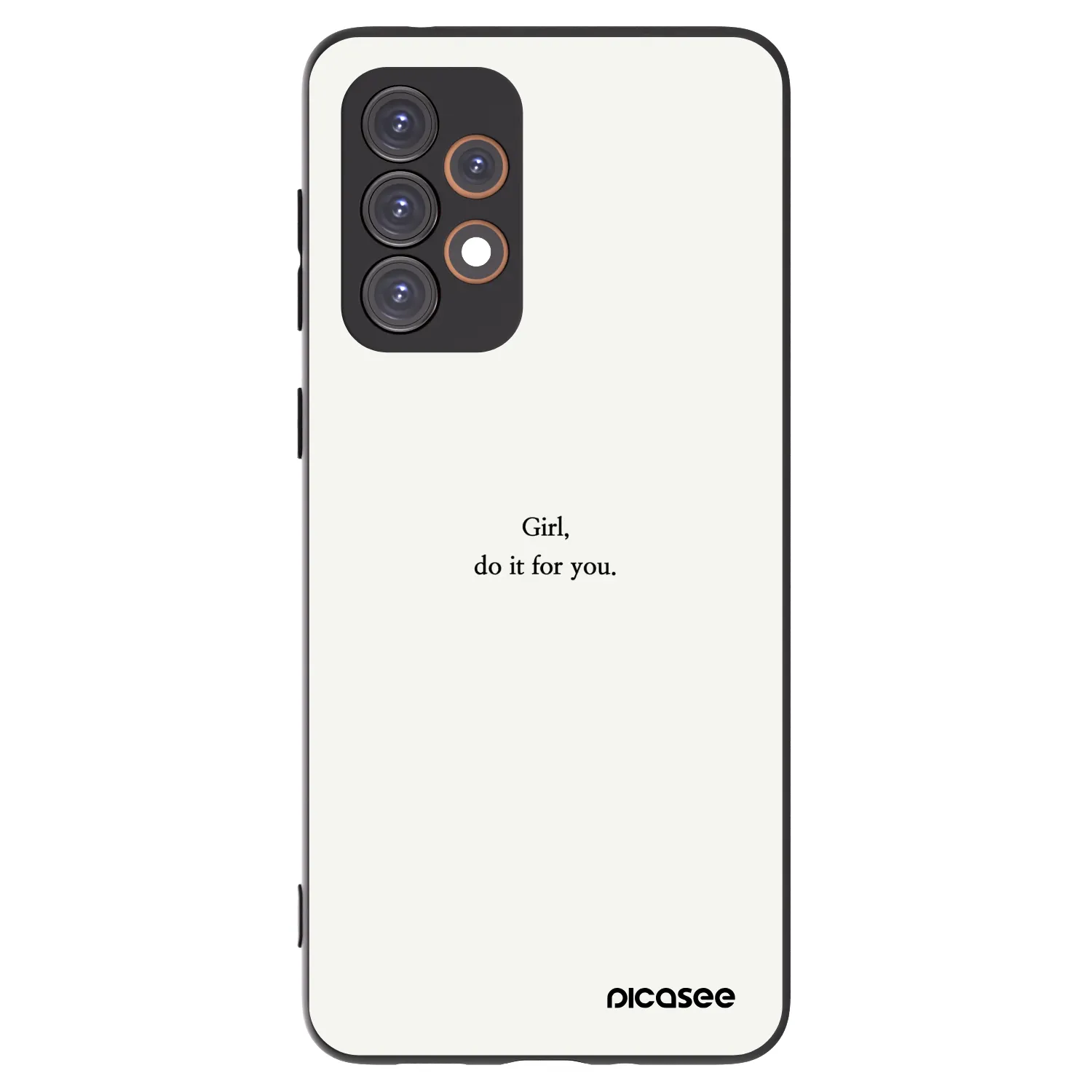 Picasee silikonowe czarne etui na Samsung Galaxy A33 5G A336 - Girl, do it for you