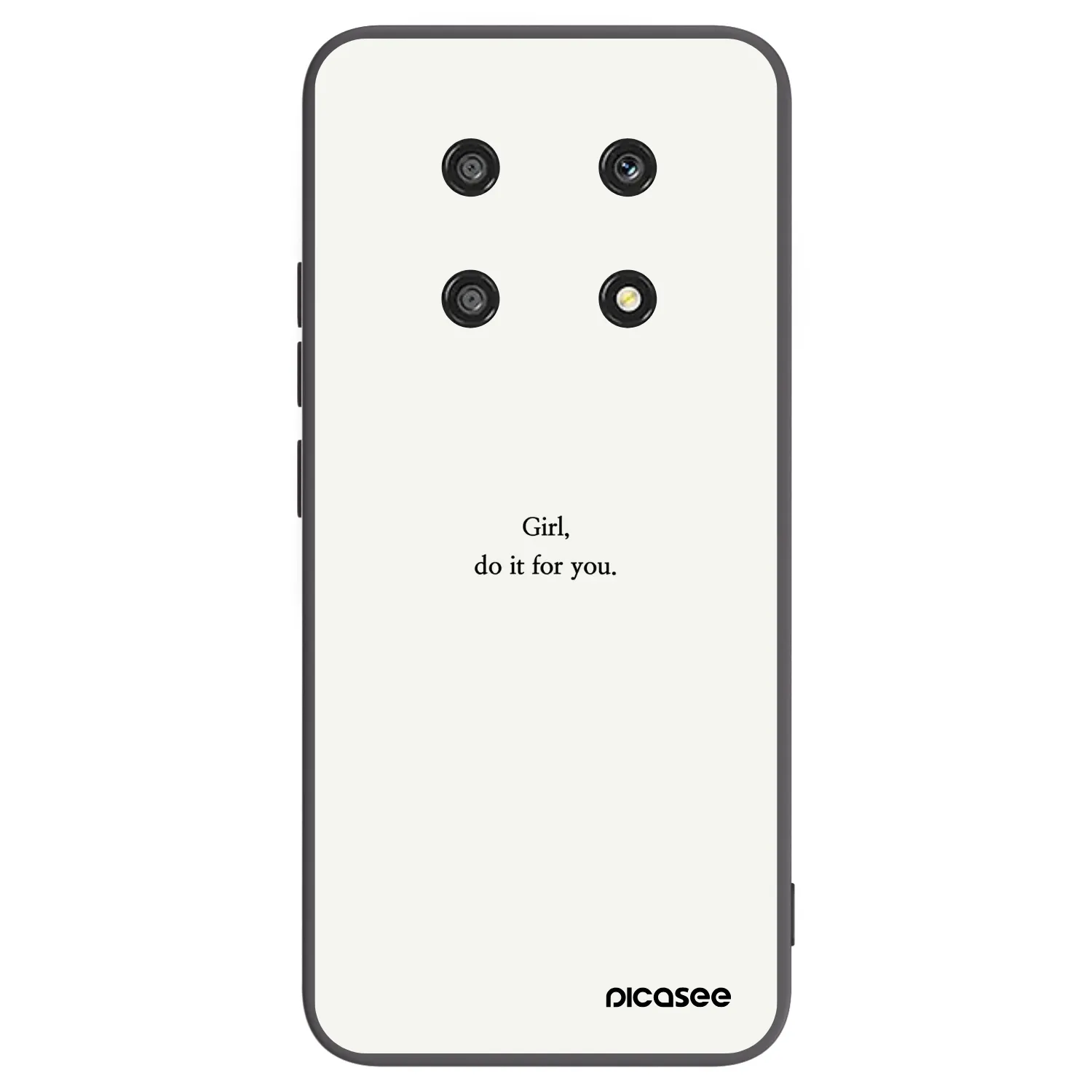 Picasee silikonowe czarne etui na Honor Magic4 Lite 5G - Girl, do it for you