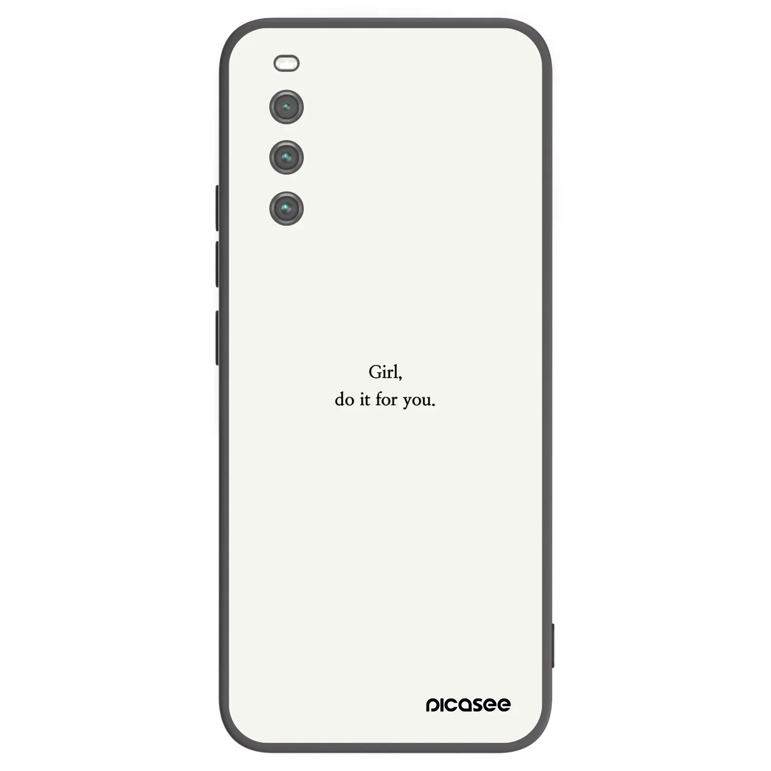 Picasee silikonowe czarne etui na Sony Xperia 10 IV 5G - Girl, do it for you