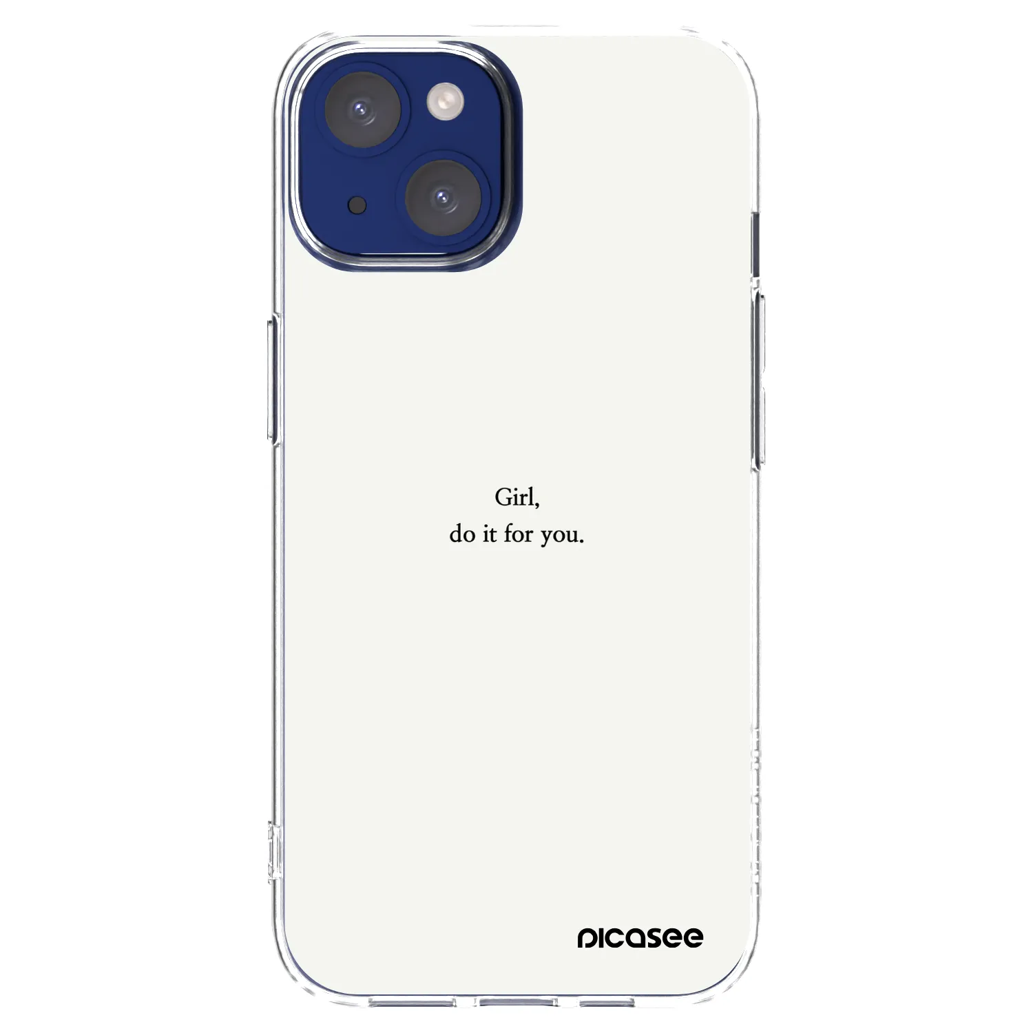 Picasee silikonowe przeźroczyste etui na Apple iPhone 14 - Girl, do it for you