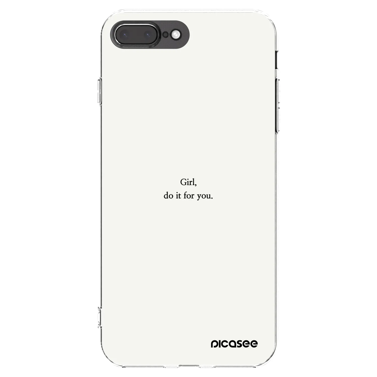 Picasee silikonowe przeźroczyste etui na Apple iPhone 8 Plus - Girl, do it for you