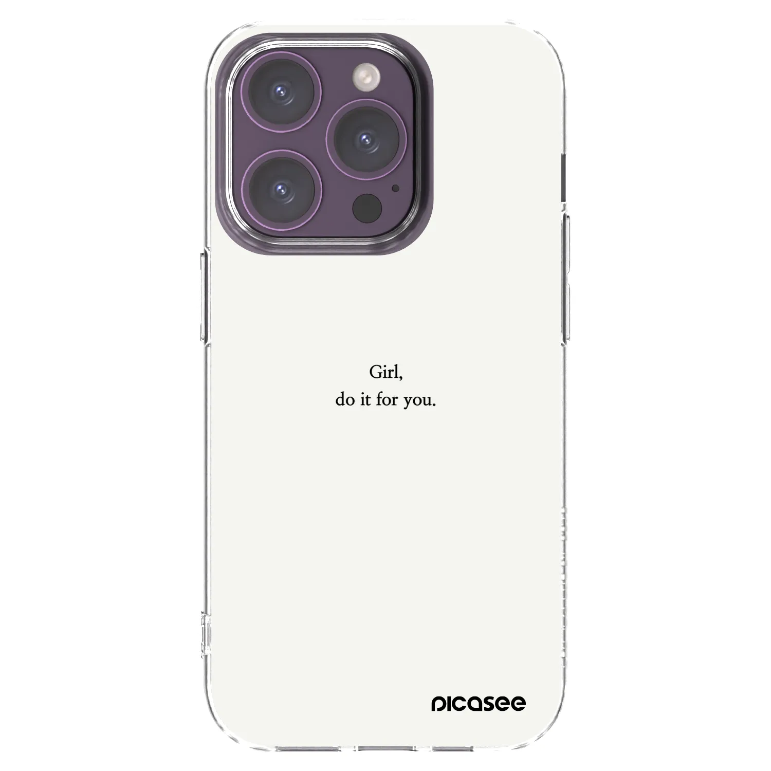 Picasee silikonowe przeźroczyste etui na Apple iPhone 14 Pro - Girl, do it for you