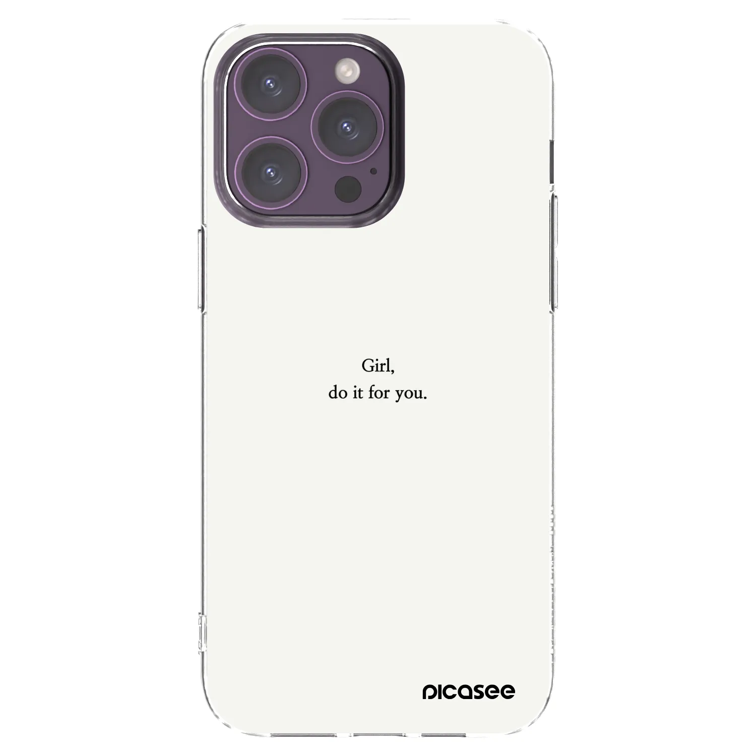Picasee silikonowe przeźroczyste etui na Apple iPhone 14 Pro Max - Girl, do it for you