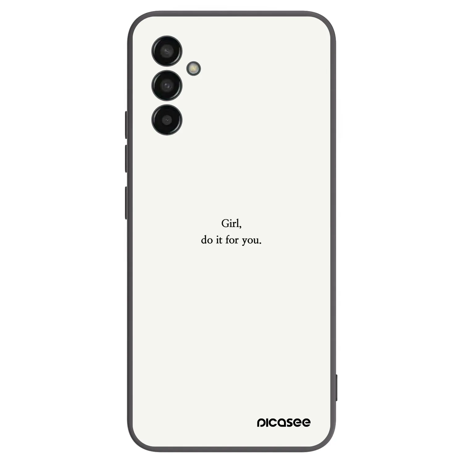 Picasee silikonowe czarne etui na Samsung Galaxy M13 M135F - Girl, do it for you