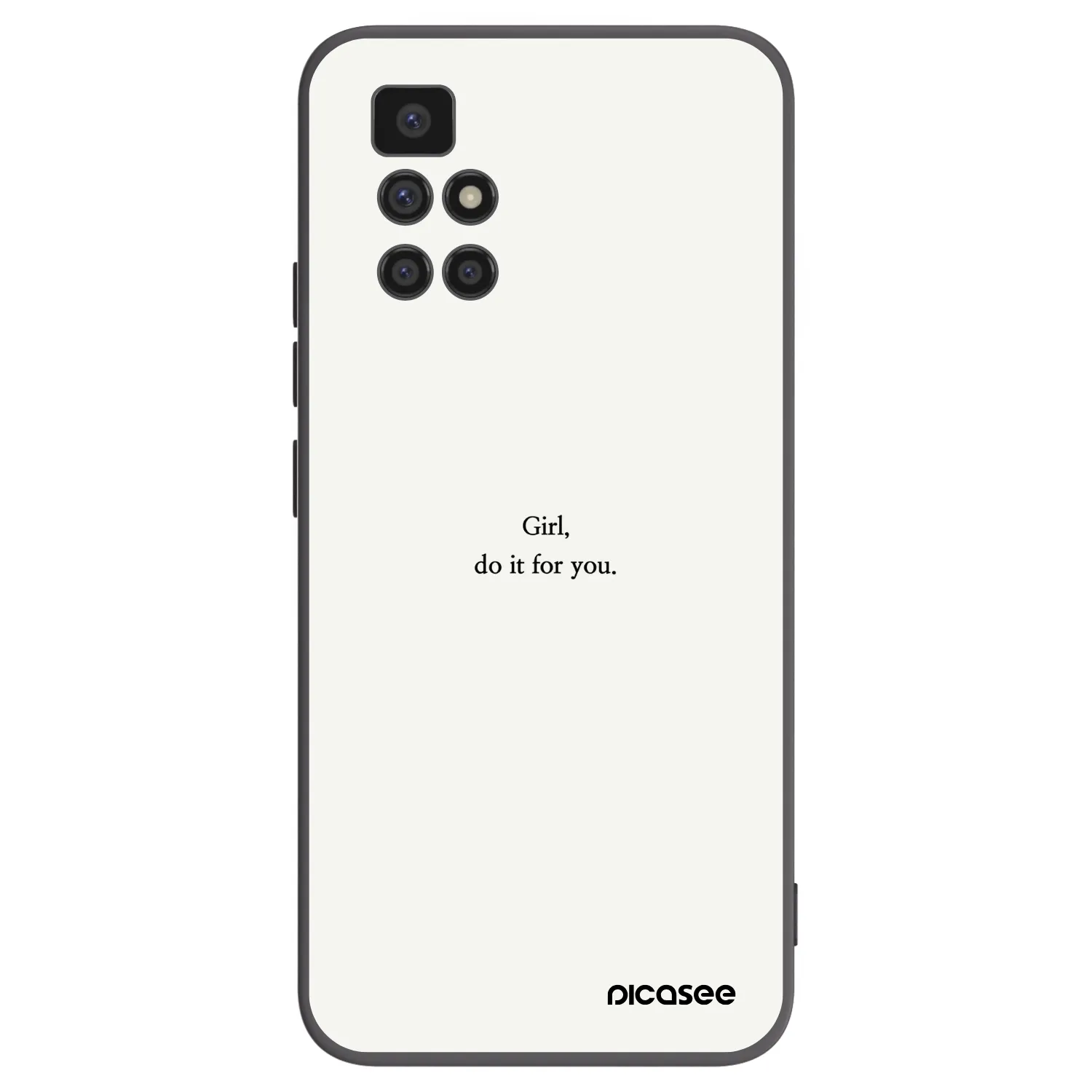 Picasee silikonowe czarne etui na Xiaomi Redmi 10 (2022) - Girl, do it for you