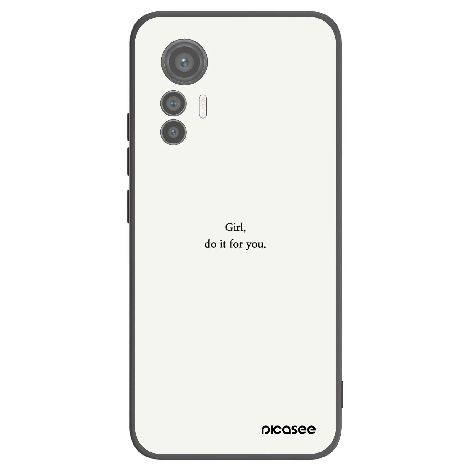 Picasee silikonowe czarne etui na Xiaomi 12 Lite - Girl, do it for you