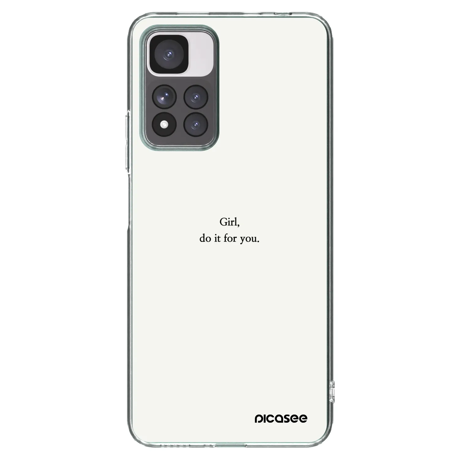 Picasee silikonowe przeźroczyste etui na Xiaomi Redmi Note 11 Pro+ 5G - Girl, do it for you