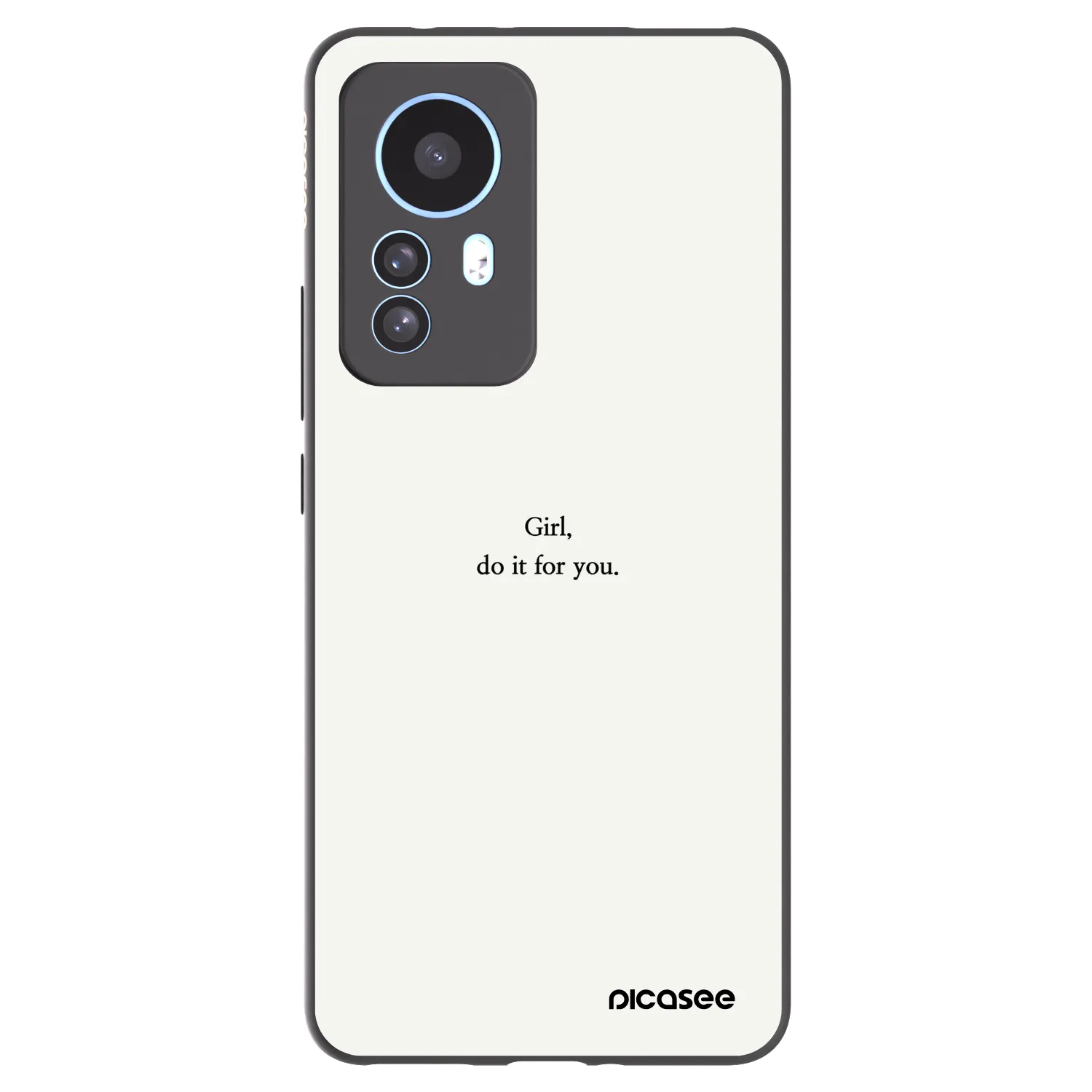 Picasee silikonowe czarne etui na Xiaomi 12T Pro - Girl, do it for you