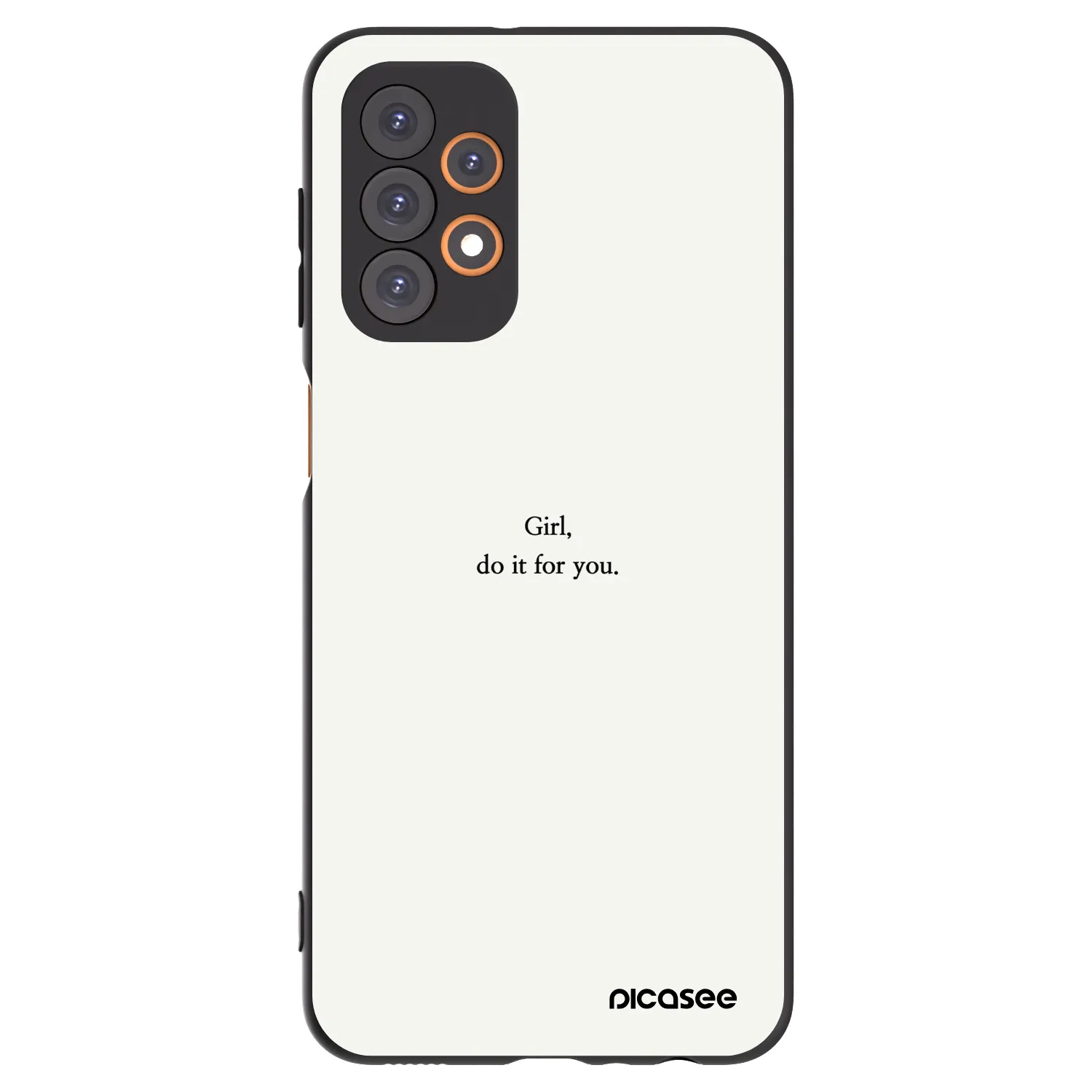 Picasee silikonowe czarne etui na Samsung Galaxy A23 A235F 4G - Girl, do it for you