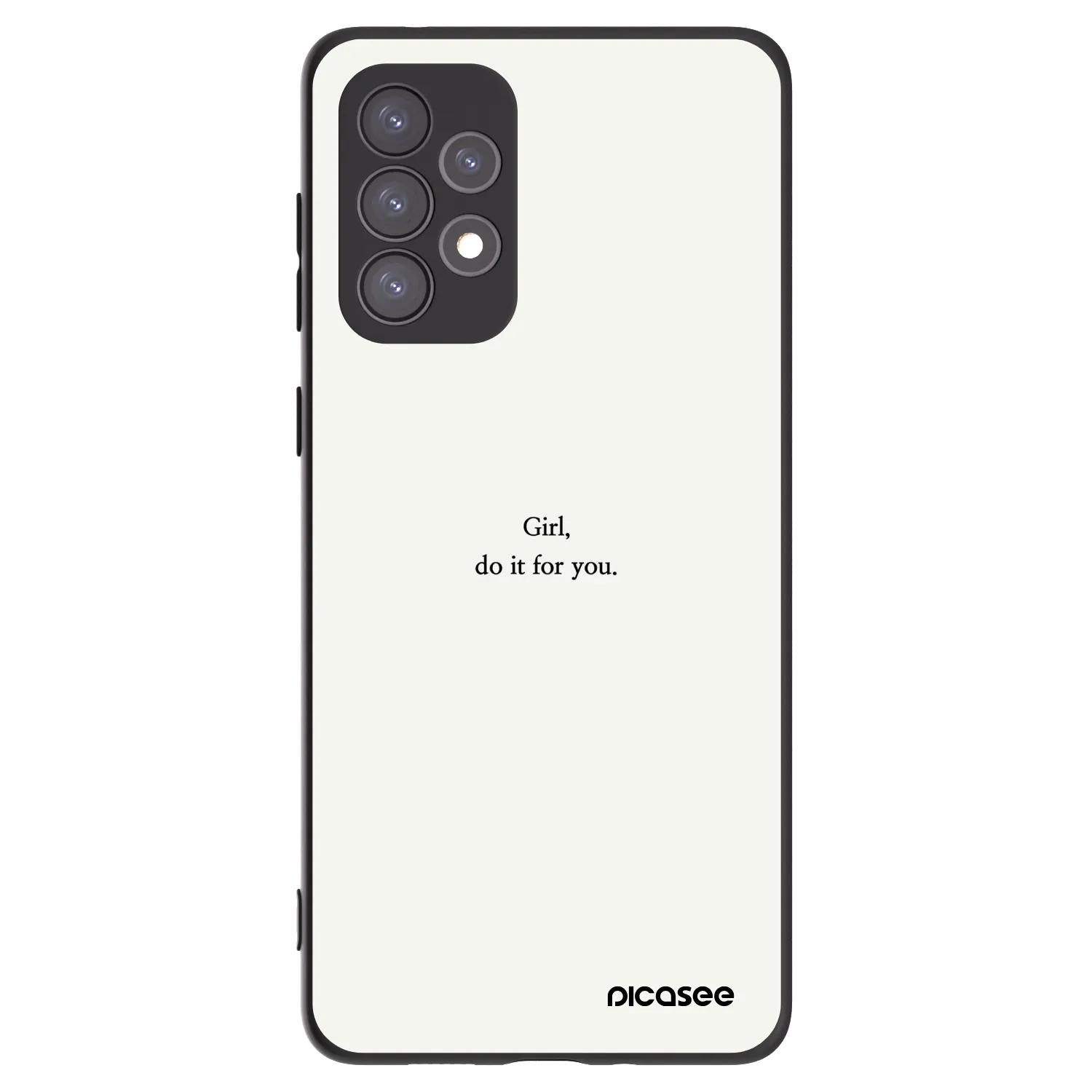 Picasee silikonowe czarne etui na Samsung Galaxy A73 5G - Girl, do it for you