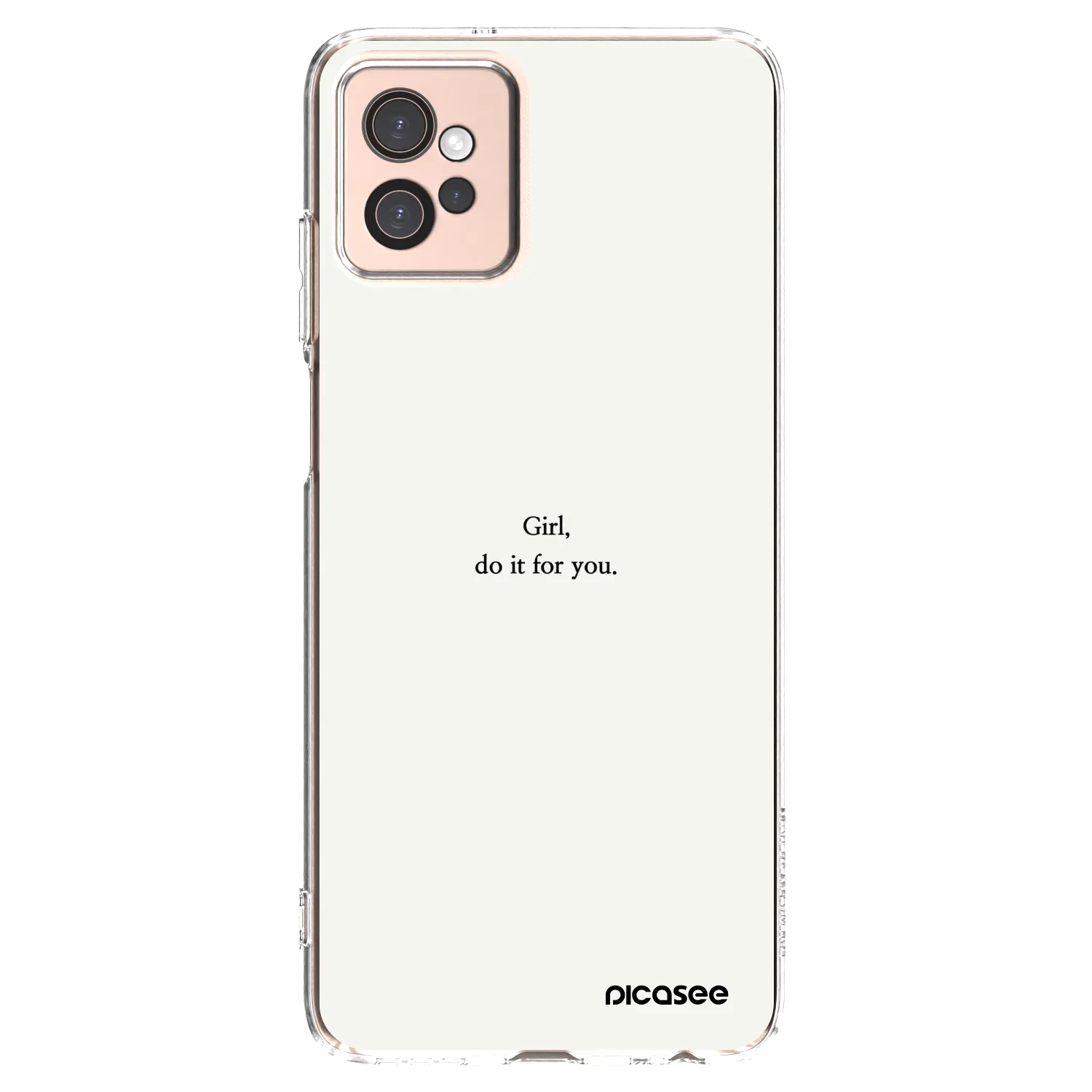 Picasee silikonowe przeźroczyste etui na Motorola Moto G32 - Girl, do it for you