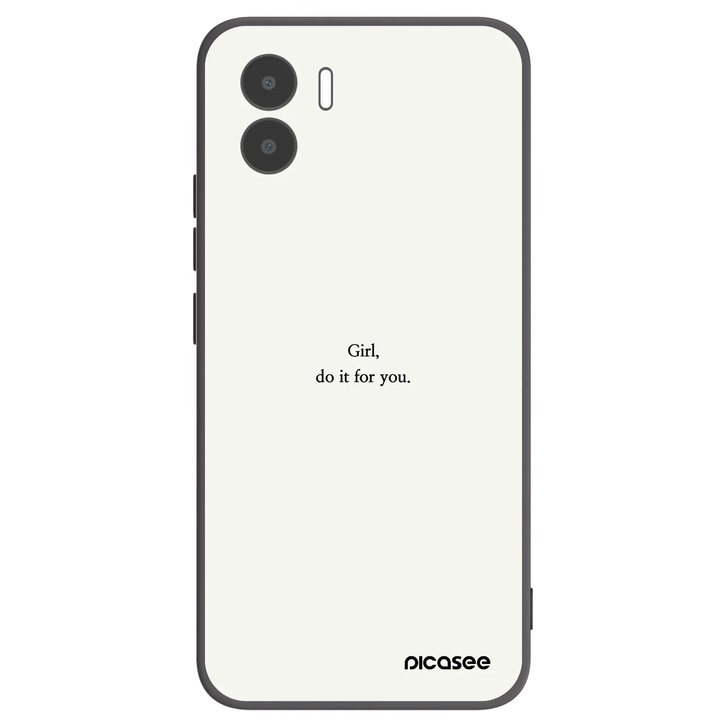 Picasee silikonowe czarne etui na Xiaomi Redmi A1 - Girl, do it for you