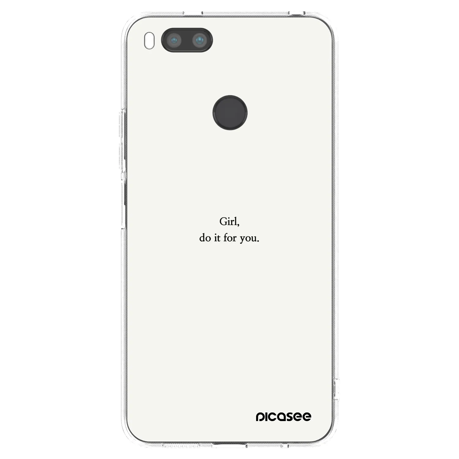 Picasee silikonowe przeźroczyste etui na Xiaomi Redmi A1 - Girl, do it for you