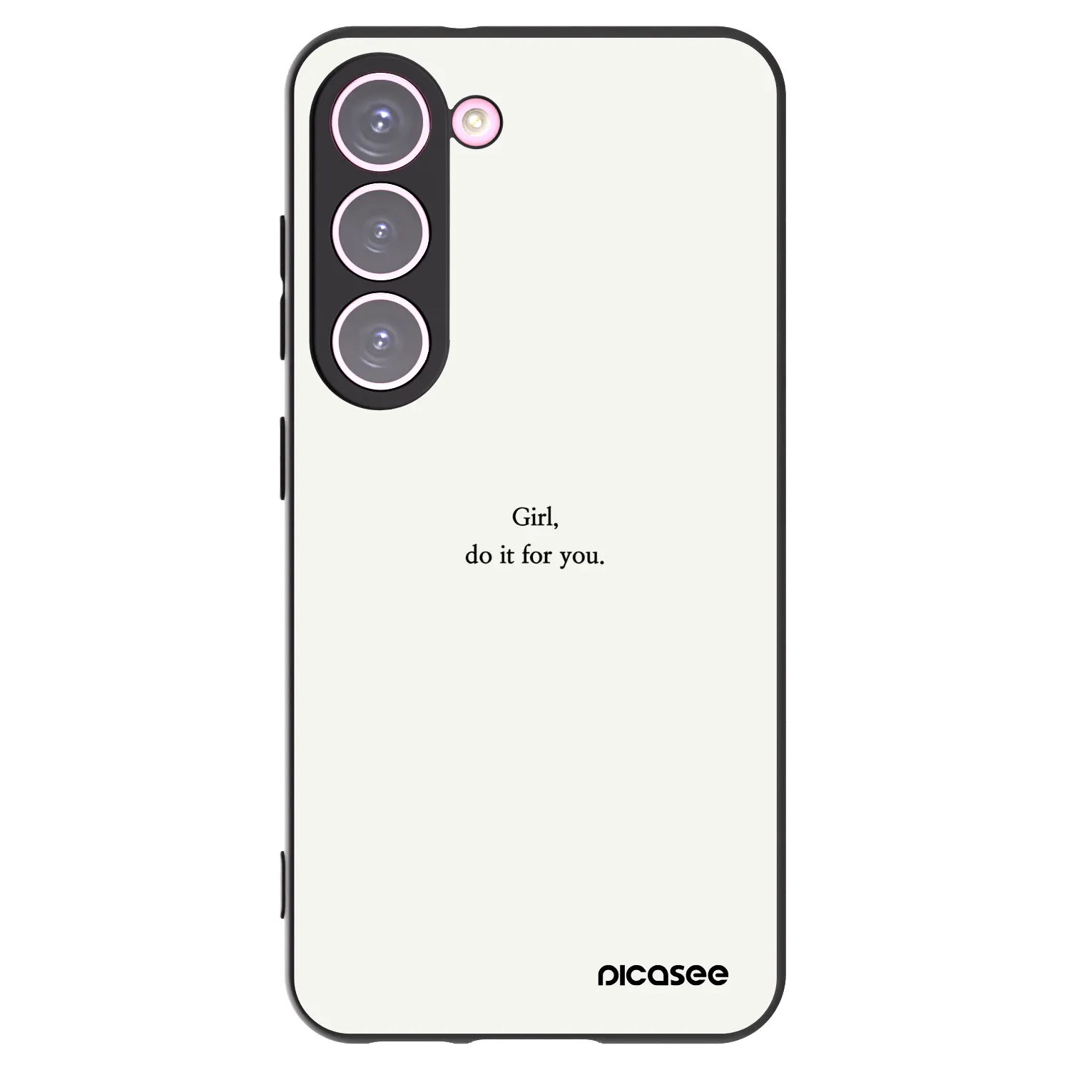 Picasee silikonowe czarne etui na Samsung Galaxy S23 5G - Girl, do it for you