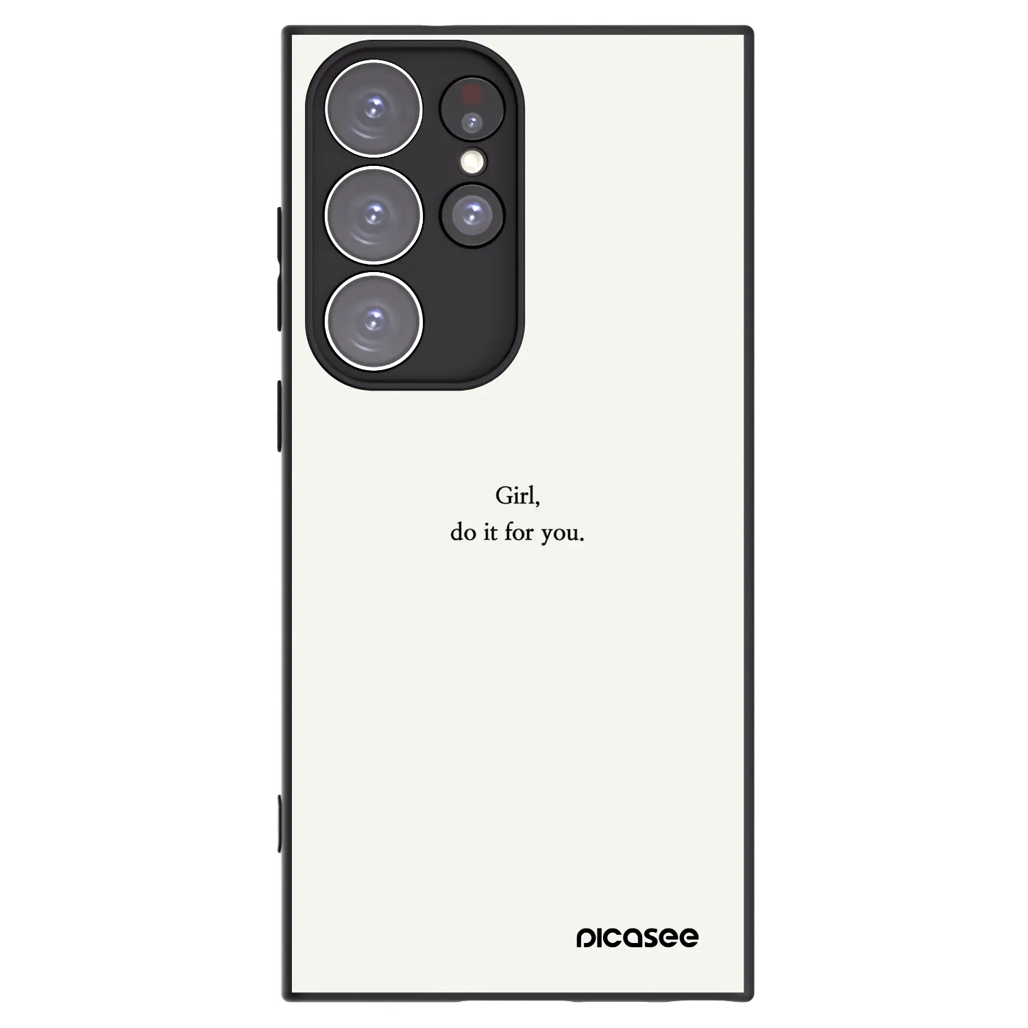 Picasee silikonowe czarne etui na Samsung Galaxy S23 Ultra 5G - Girl, do it for you