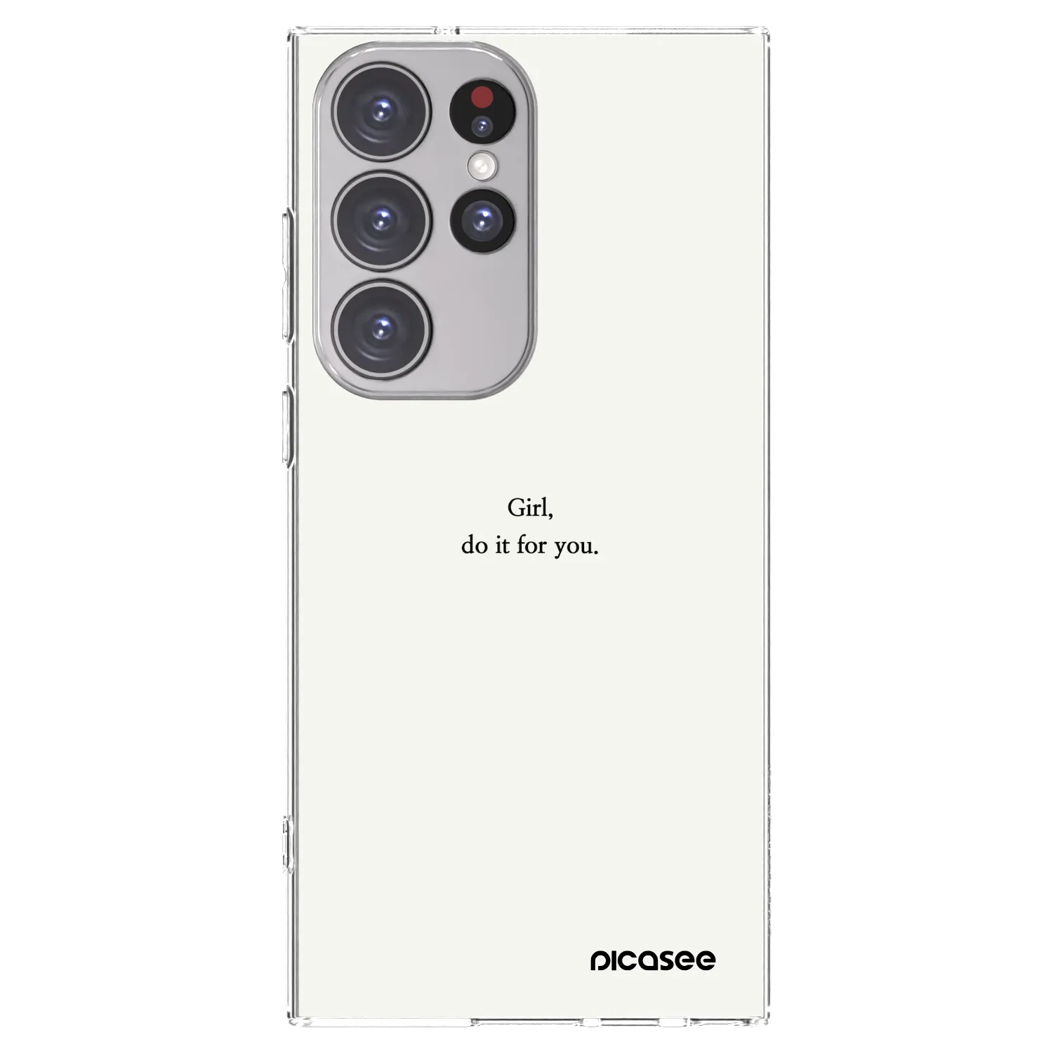 Picasee silikonowe przeźroczyste etui na Samsung Galaxy S23 Ultra 5G - Girl, do it for you