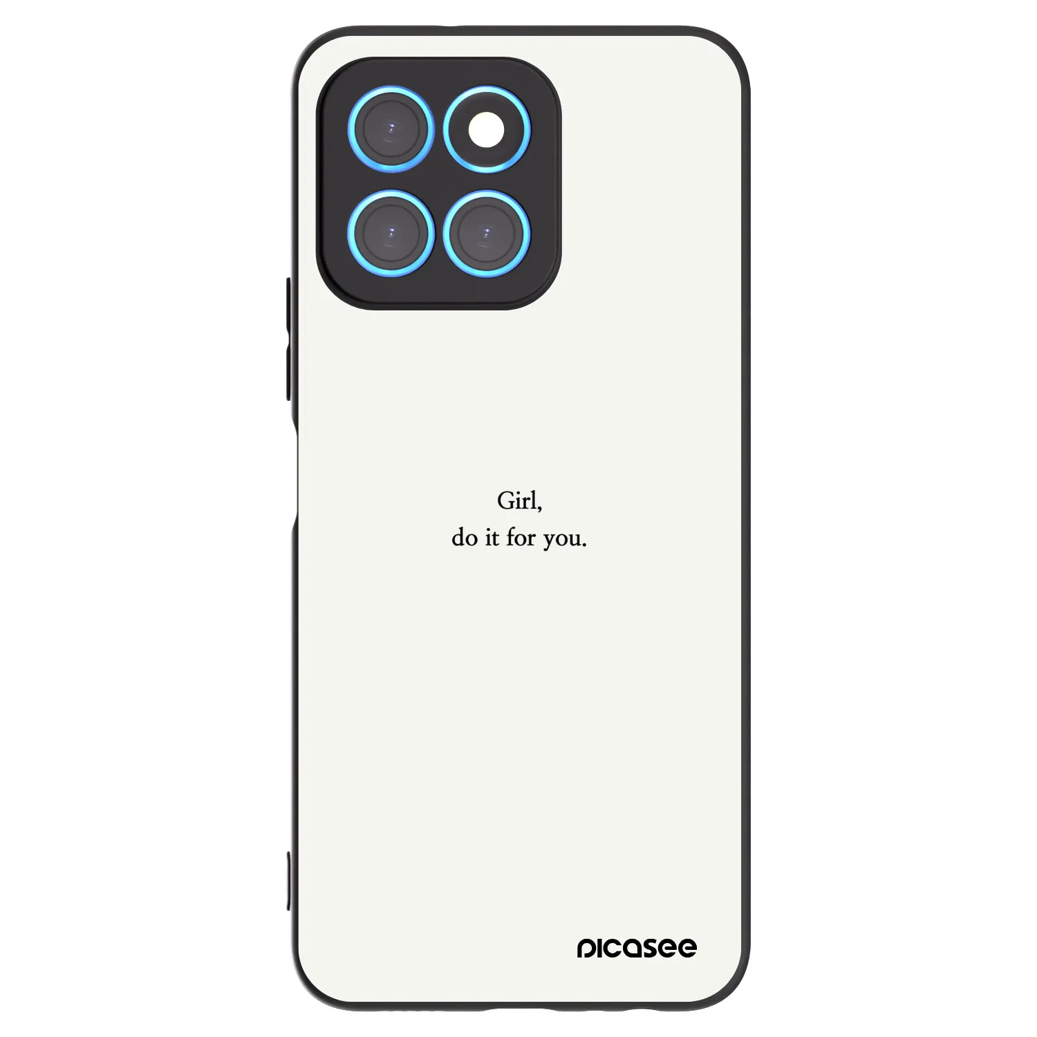 Picasee silikonowe czarne etui na Honor X6 - Girl, do it for you