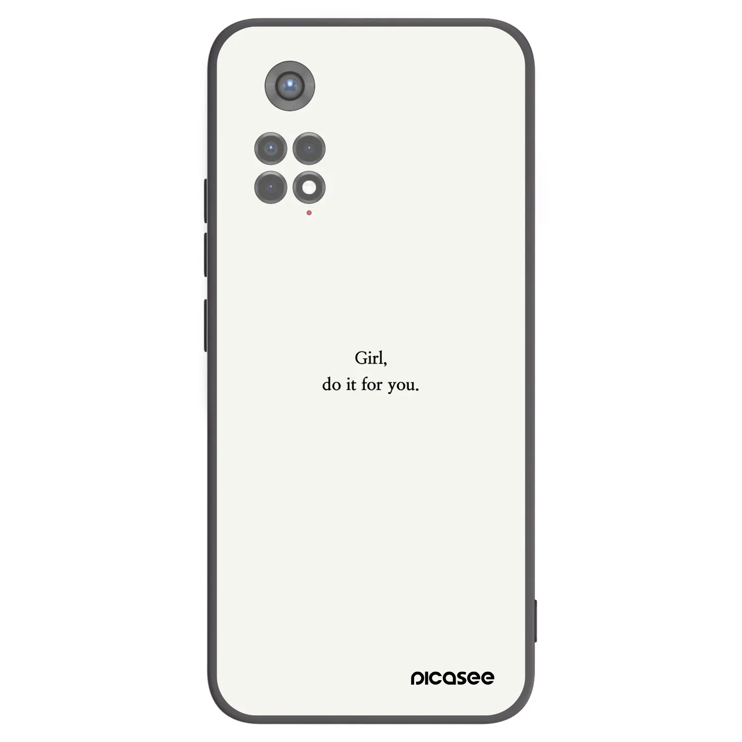 Picasee silikonowe czarne etui na Xiaomi Redmi Note 11S 5G - Girl, do it for you