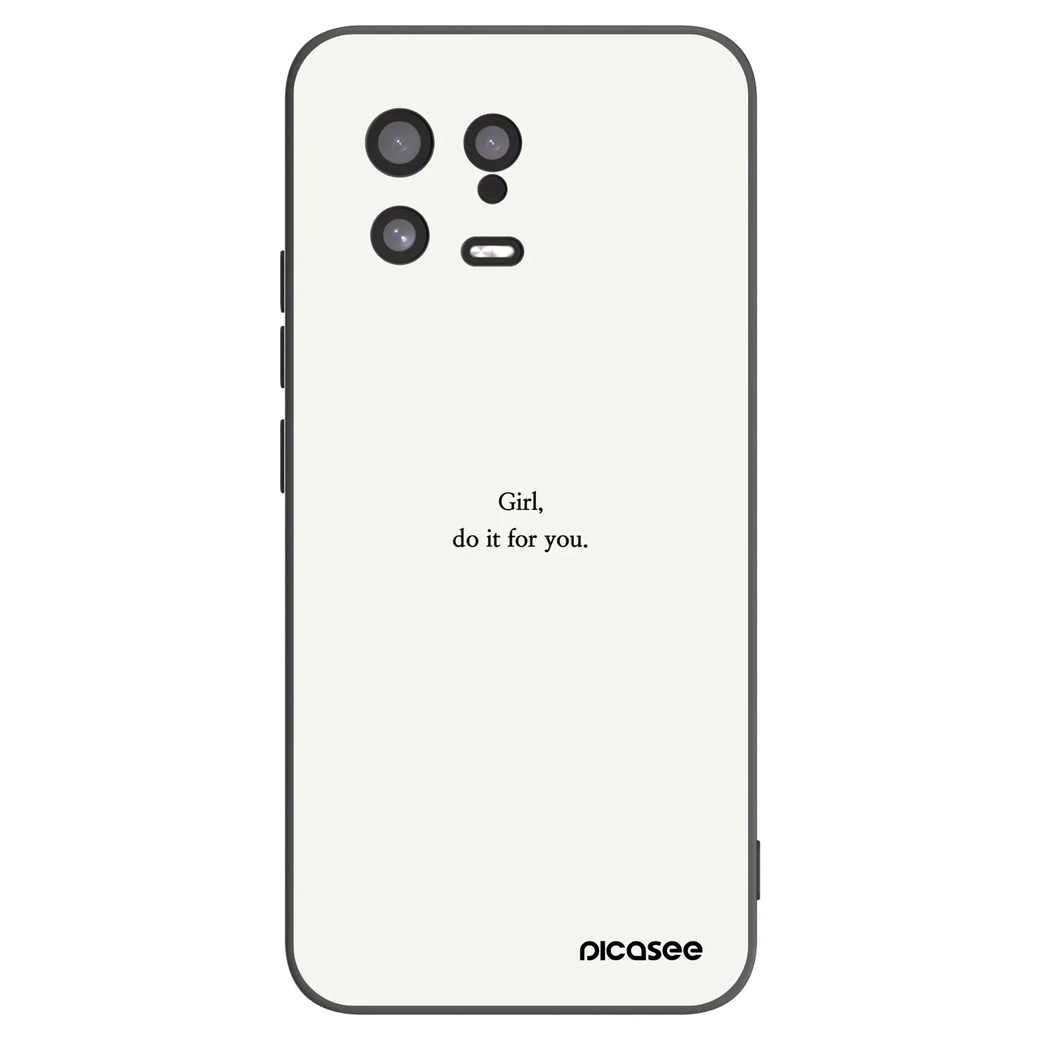 Picasee silikonowe czarne etui na Xiaomi 13 - Girl, do it for you