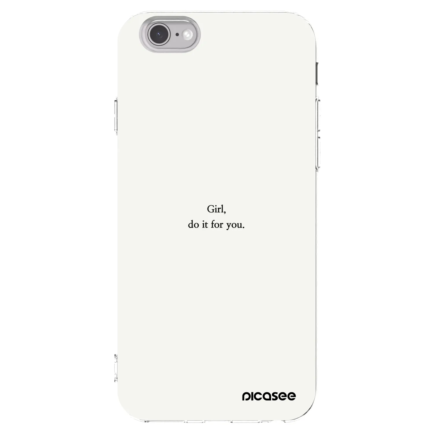 Picasee silikonowe przeźroczyste etui na Apple iPhone 6/6S - Girl, do it for you