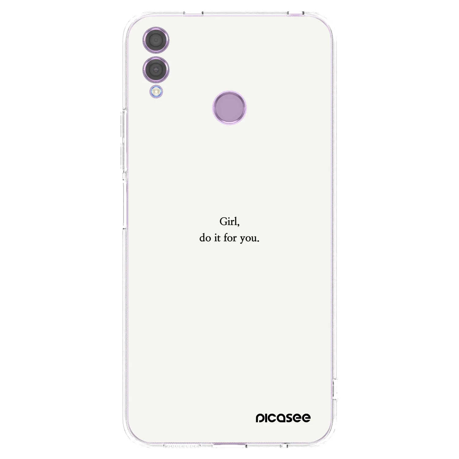 Picasee silikonowe przeźroczyste etui na Honor 8X - Girl, do it for you