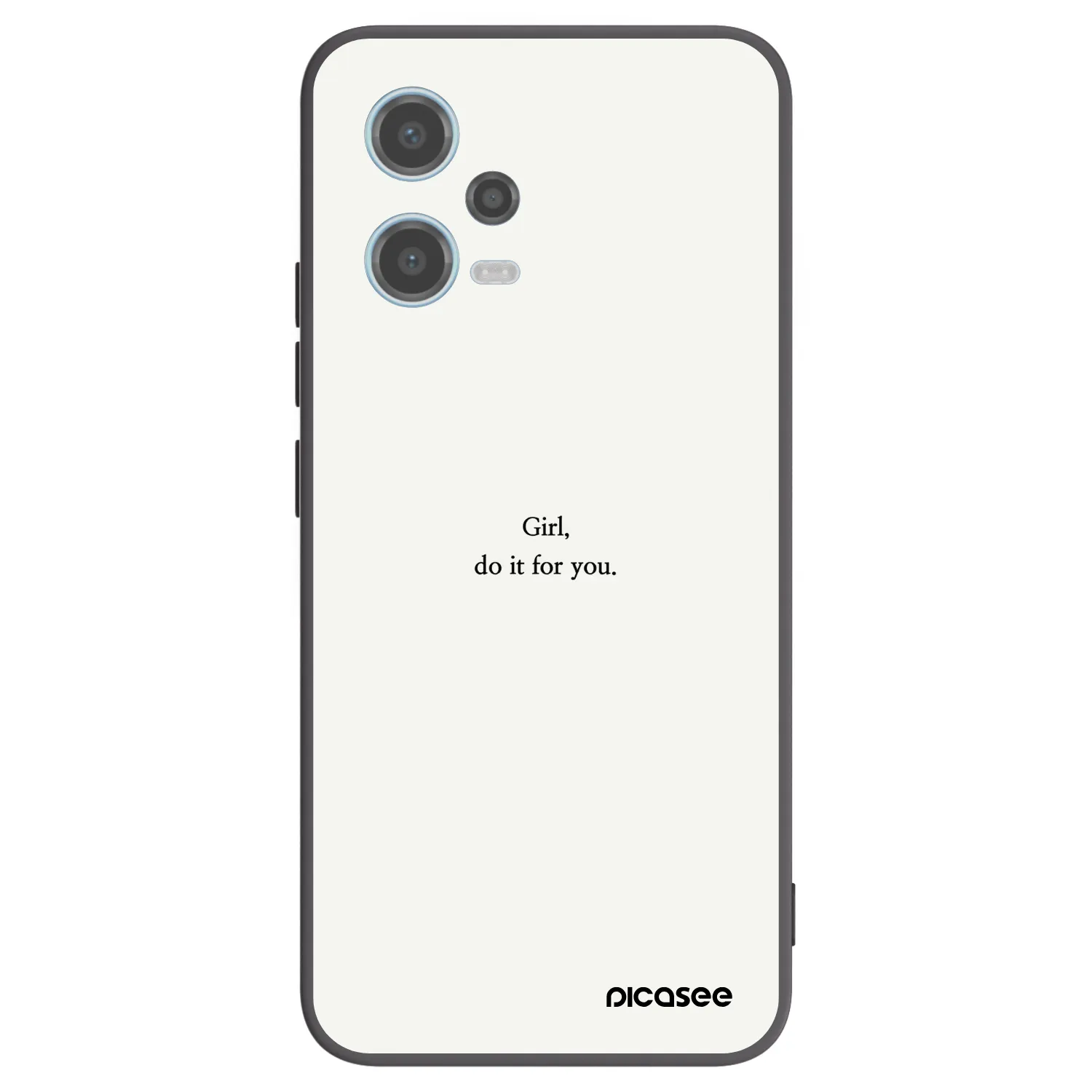 Picasee silikonowe czarne etui na Xiaomi Redmi Note 12 5G - Girl, do it for you