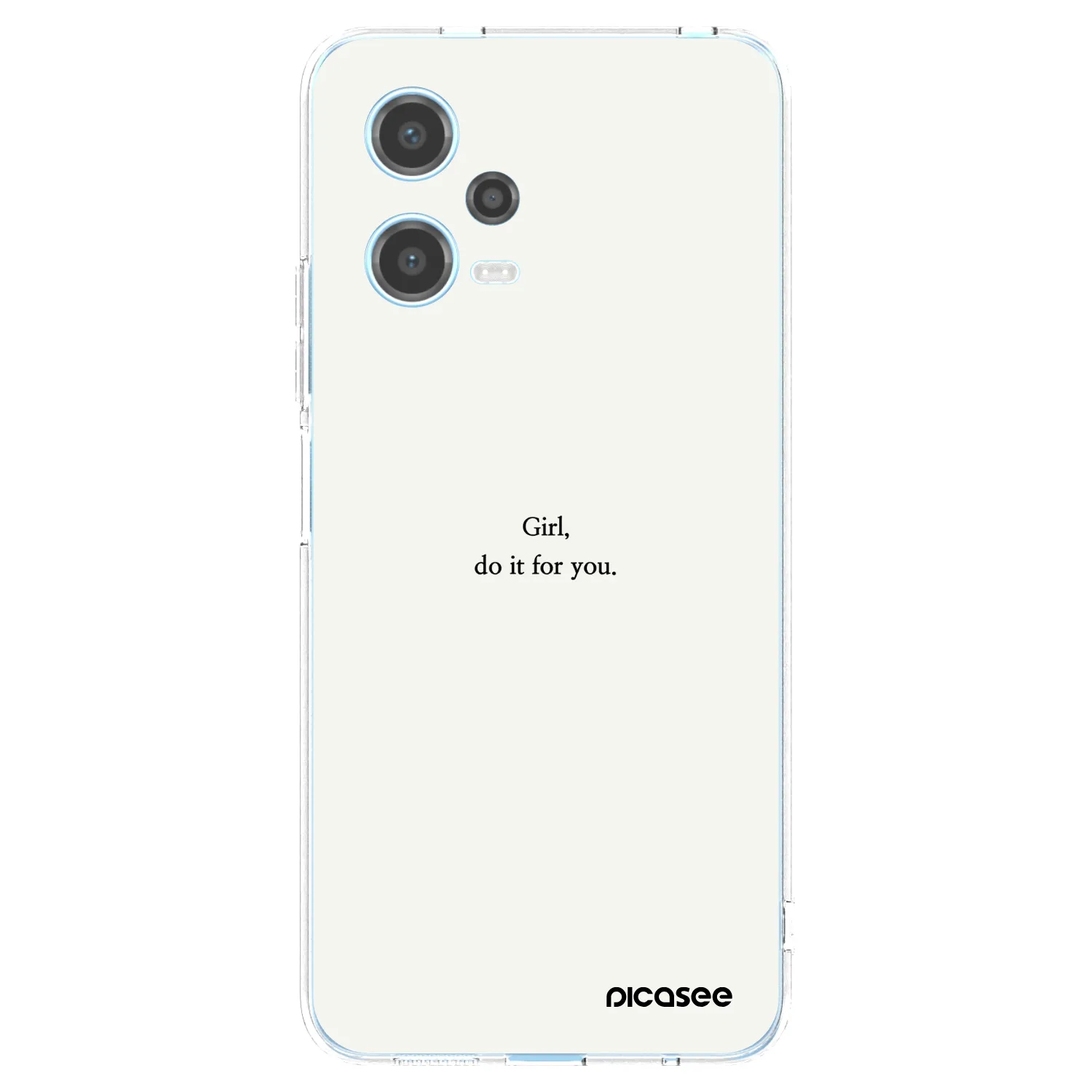 Picasee silikonowe przeźroczyste etui na Xiaomi Redmi Note 12 5G - Girl, do it for you